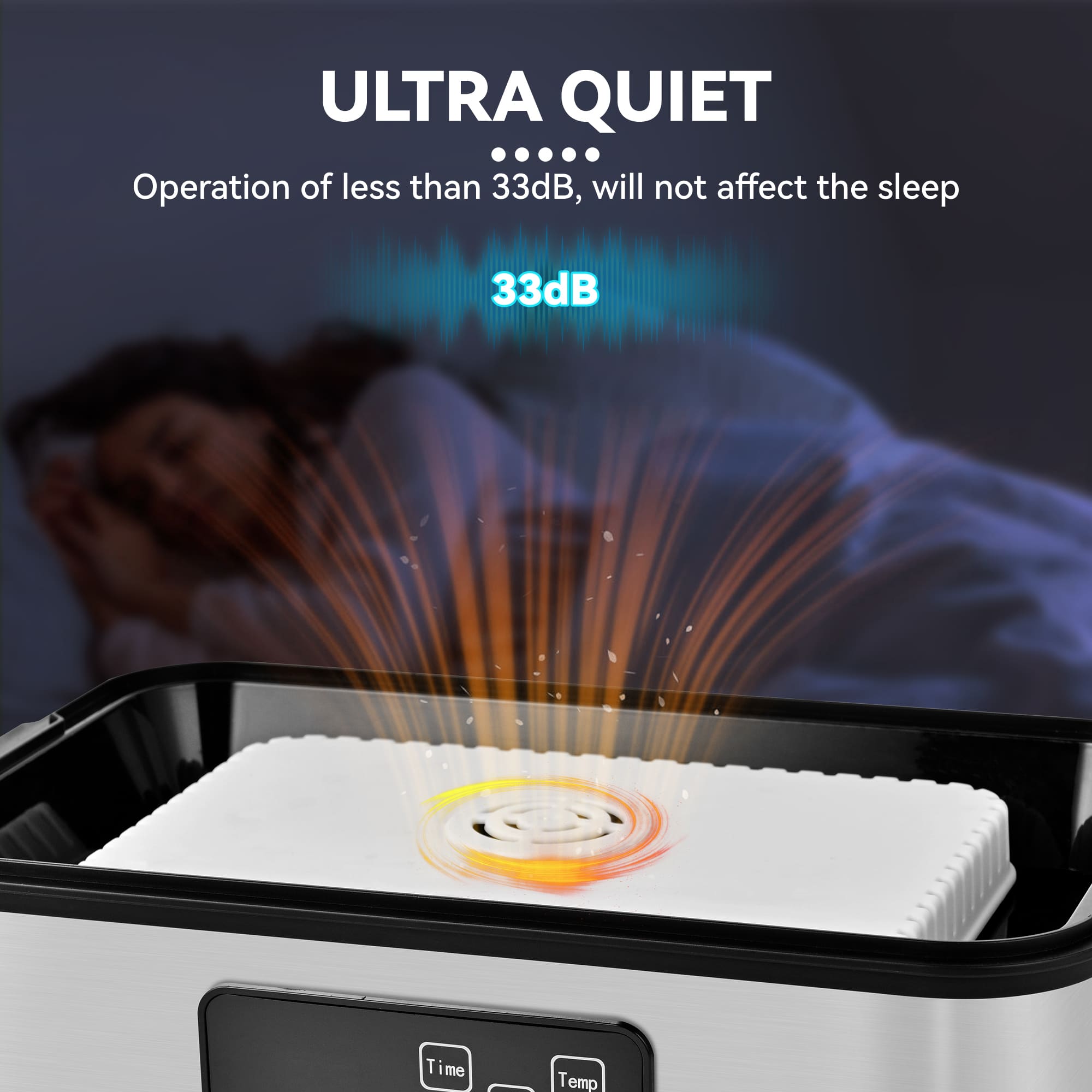 SUSTEAS Food Dehydrator, 5 Trays, Adjustable Temperature