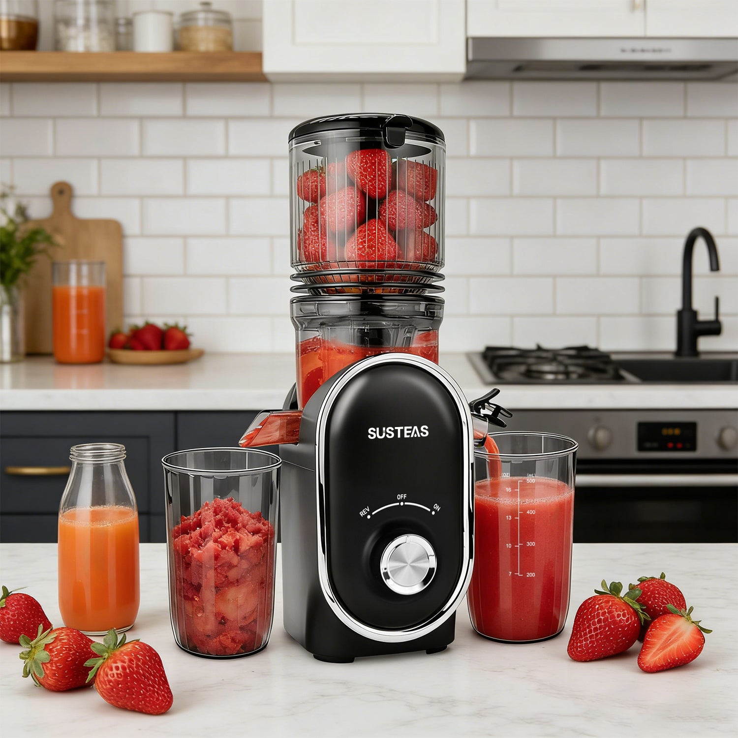 sustaです。 Cold Press Juicer Slow Masticating for Orange Fruits Vegetables