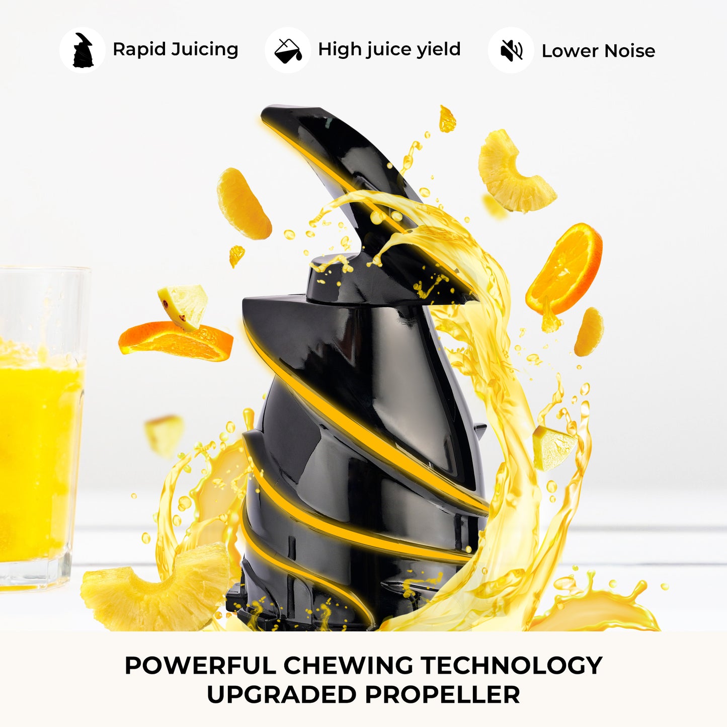 SUSTEAS Cold Press Juicer, Slow Masticating Juice Extractor, Easy to Clean