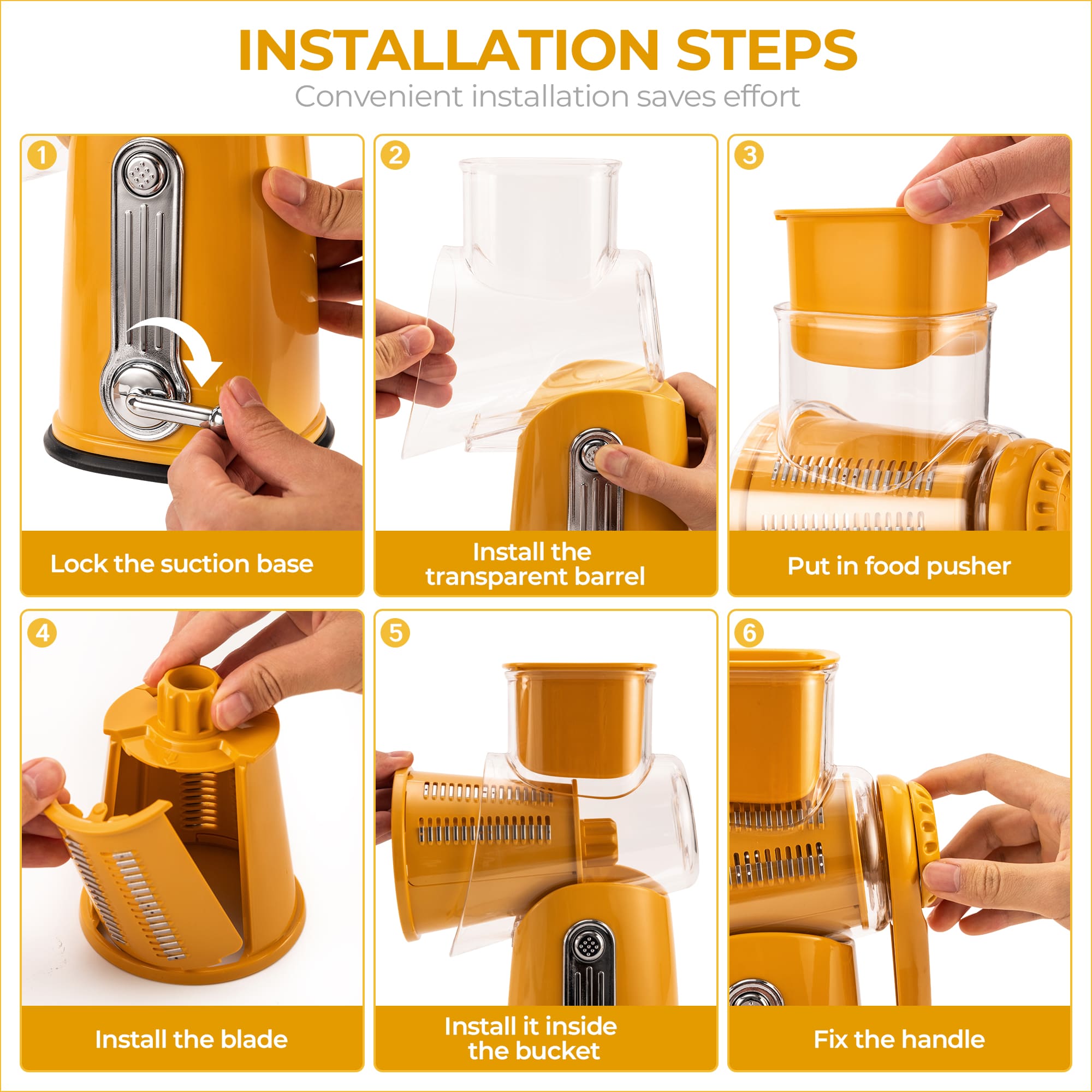 SUSTEAS Rotary Cheese Grater