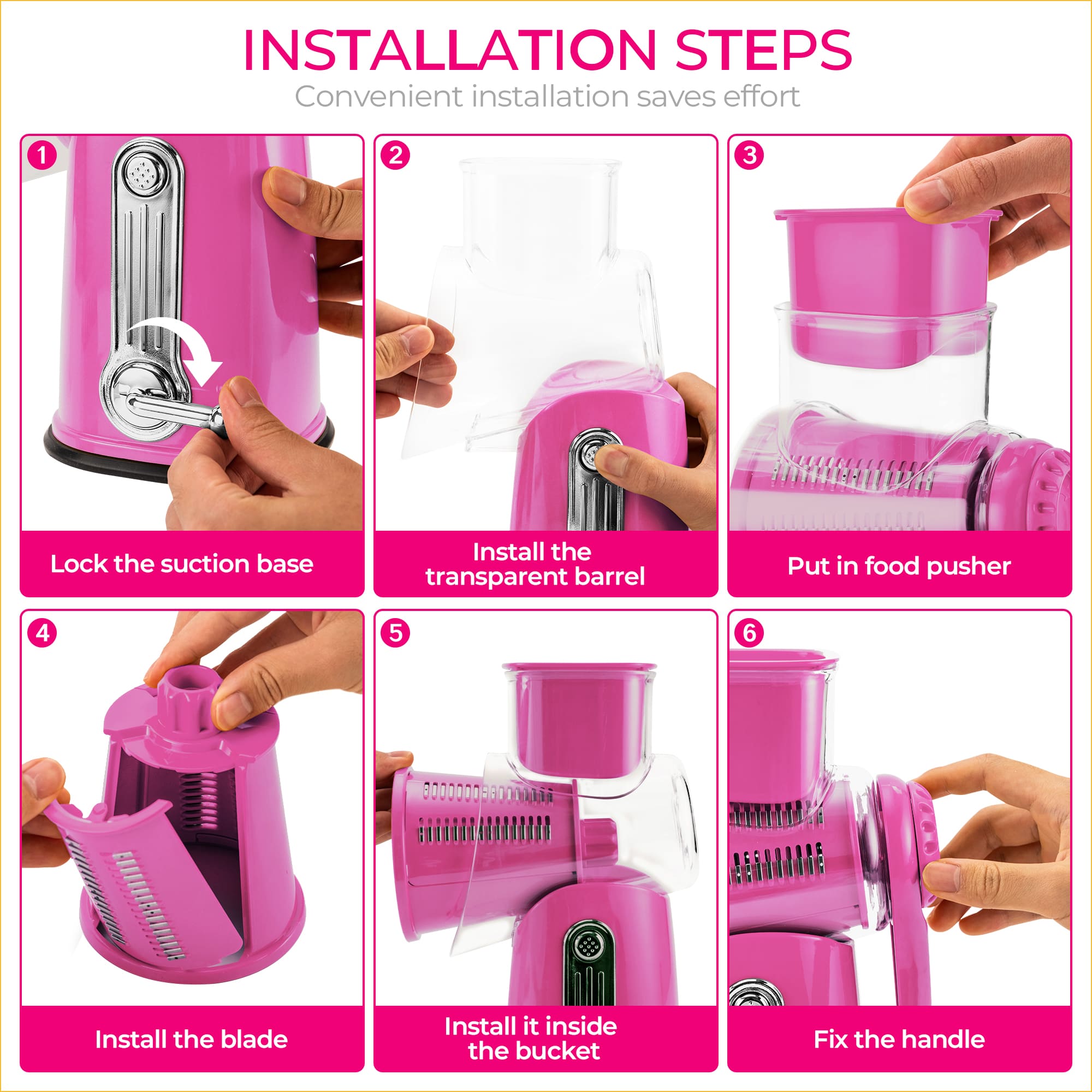 SUSTEAS Rotary Cheese Grater