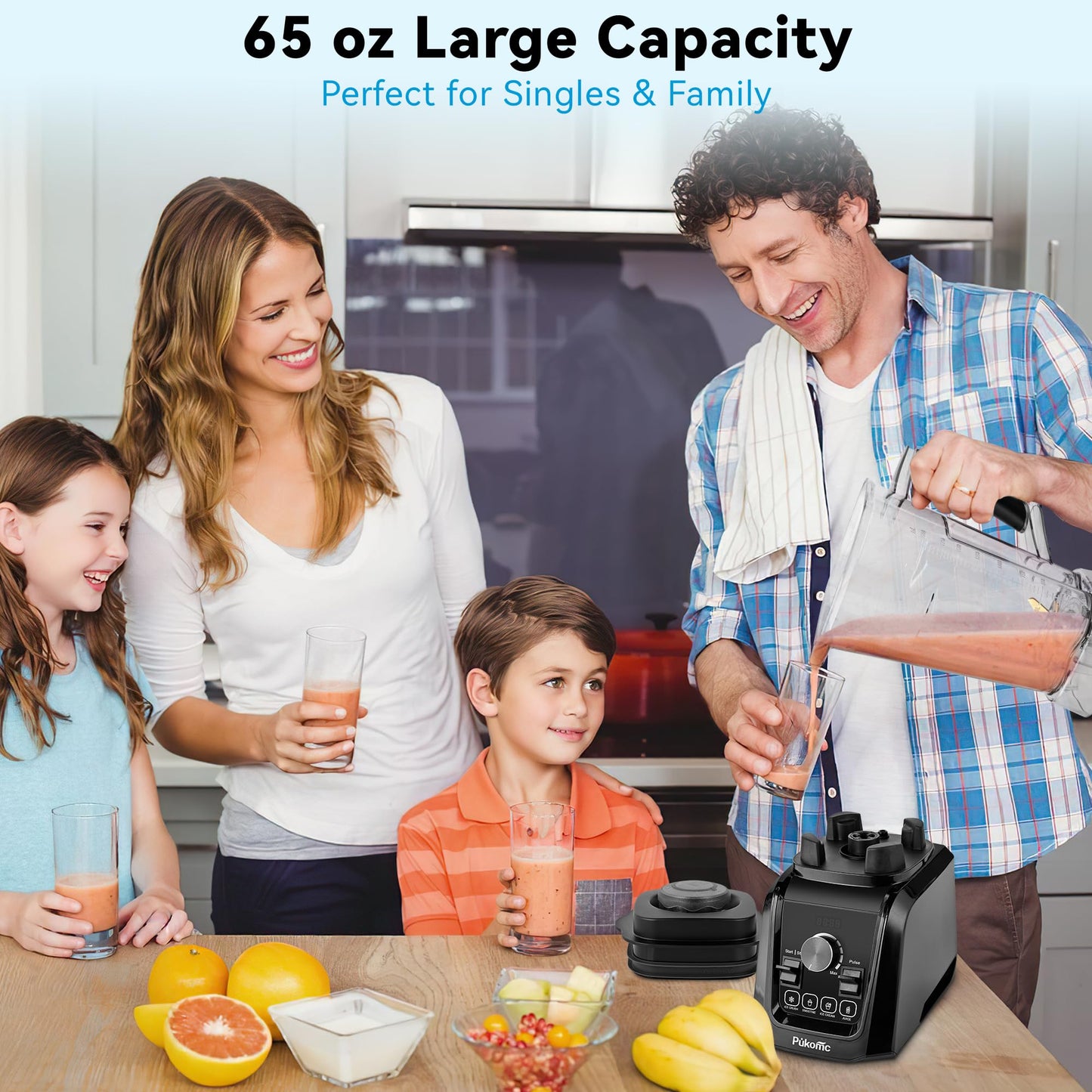 SUSTEAS Blender with 1200W Powerful Motor, Black Color