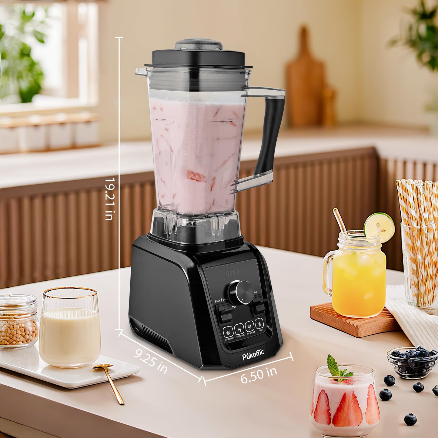 SUSTEAS Blender with 1200W Powerful Motor, Black Color
