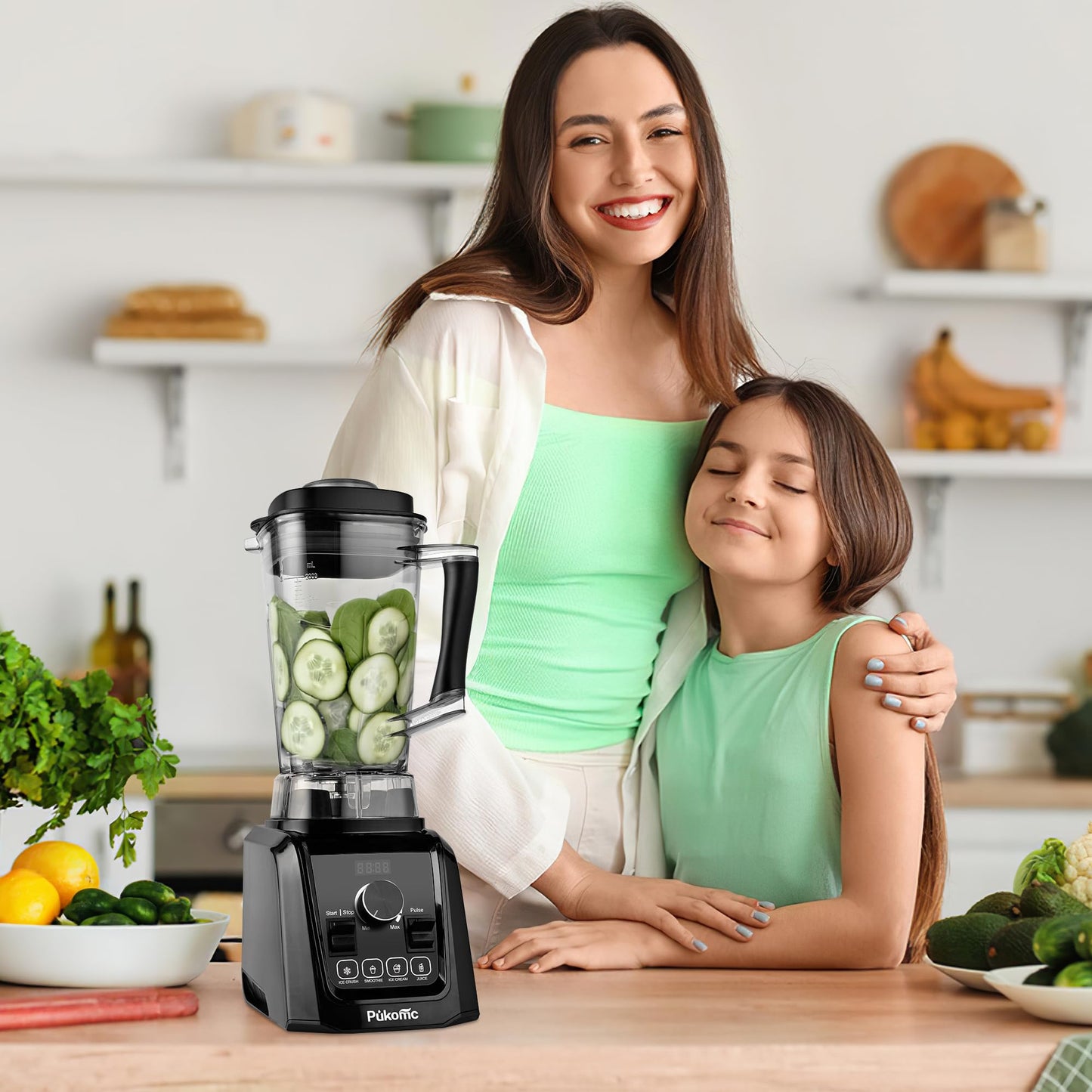 SUSTEAS Blender with 1200W Powerful Motor, Black Color