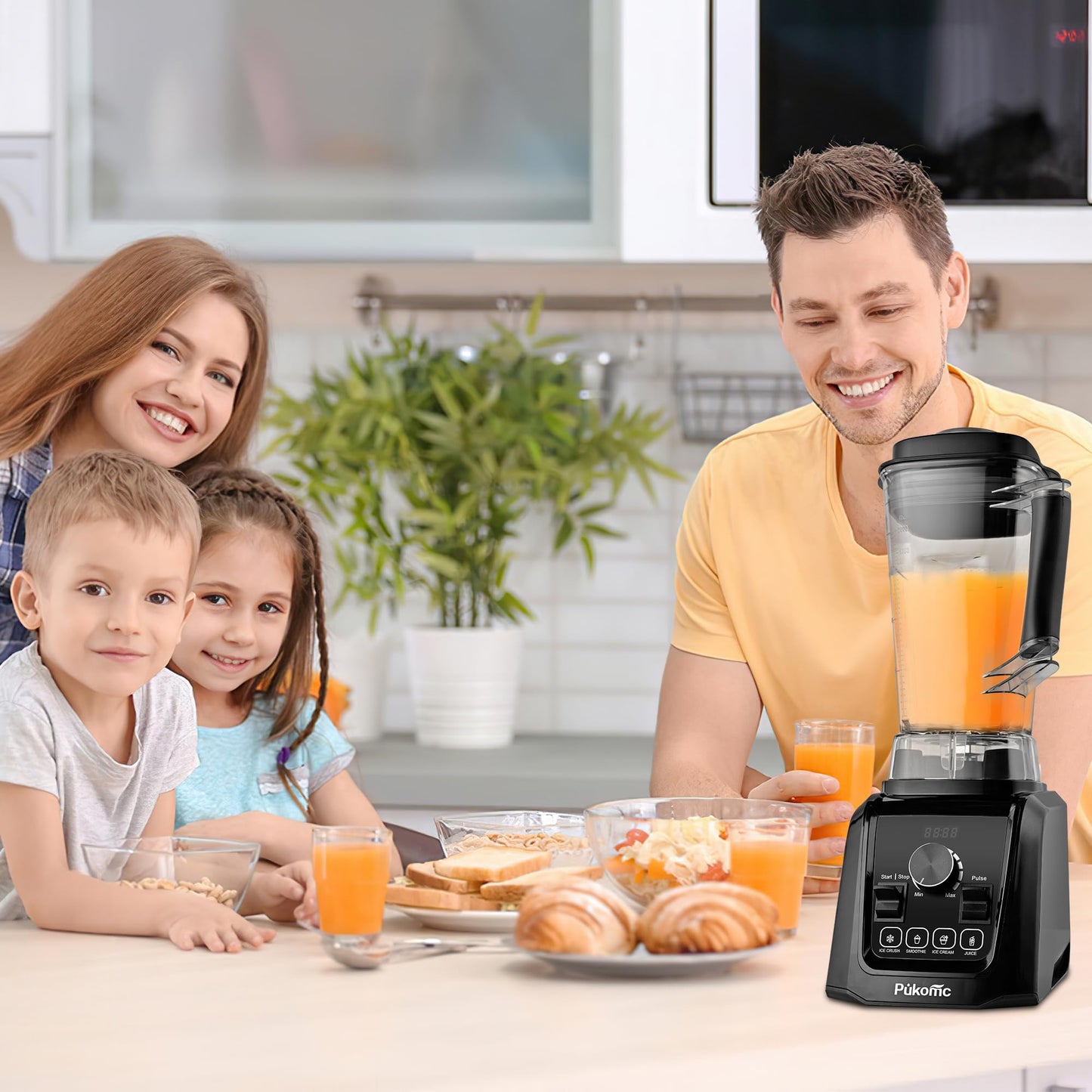 SUSTEAS Blender with 1200W Powerful Motor, Black Color