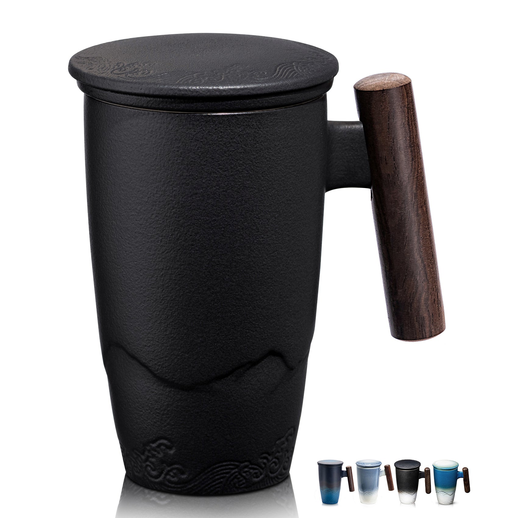 The Bodø Coffee Cup - Ceramic Mug w/ Wood handle by Ecletticos