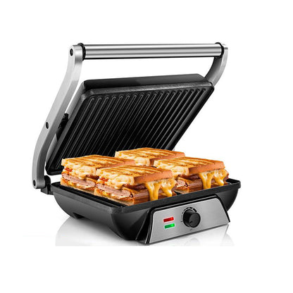 SUSTEAS Sandwich Maker Multi-Purpose Electric Indoor Grill Mother's Day, Non-Stick Panini Press with Grease Tray, 180-Degree Sandwich Maker with Floating and Hinge Cool Touch Handle