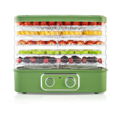 Pukomc Versatile Food Dehydrators: 5 BPA-Free Stackable Trays, Adjustable Temperature Controls for Jerky, Fruits, Meats, Vegetables, Snacks, Herbs, and Greens - 240W