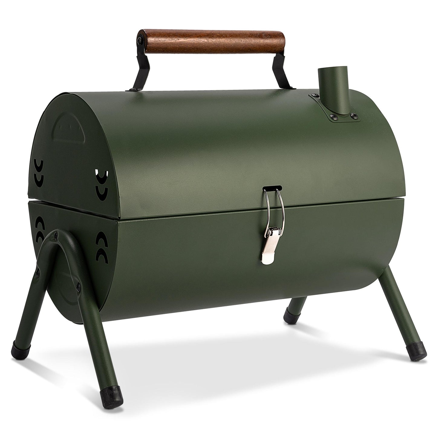 Pukomc Portable Charcoal Grill with Locking Lid, 18 Inch Cooking Surface for Steaks, Patties, and Vegetables