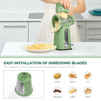 3 Packs SUSTEAS Rotary Cheese Grater Kitchen Utensils