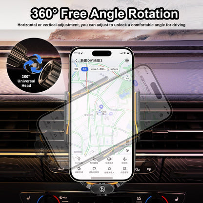 Pukomc wireless car phone holder 66W fast charging, automatic clamping, not easy to fall off, foldable and retractable phone holder Smartphone Folding