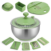 SUSTEAS Salad Spinner, 4.25Qt with 5 Blade Slicer