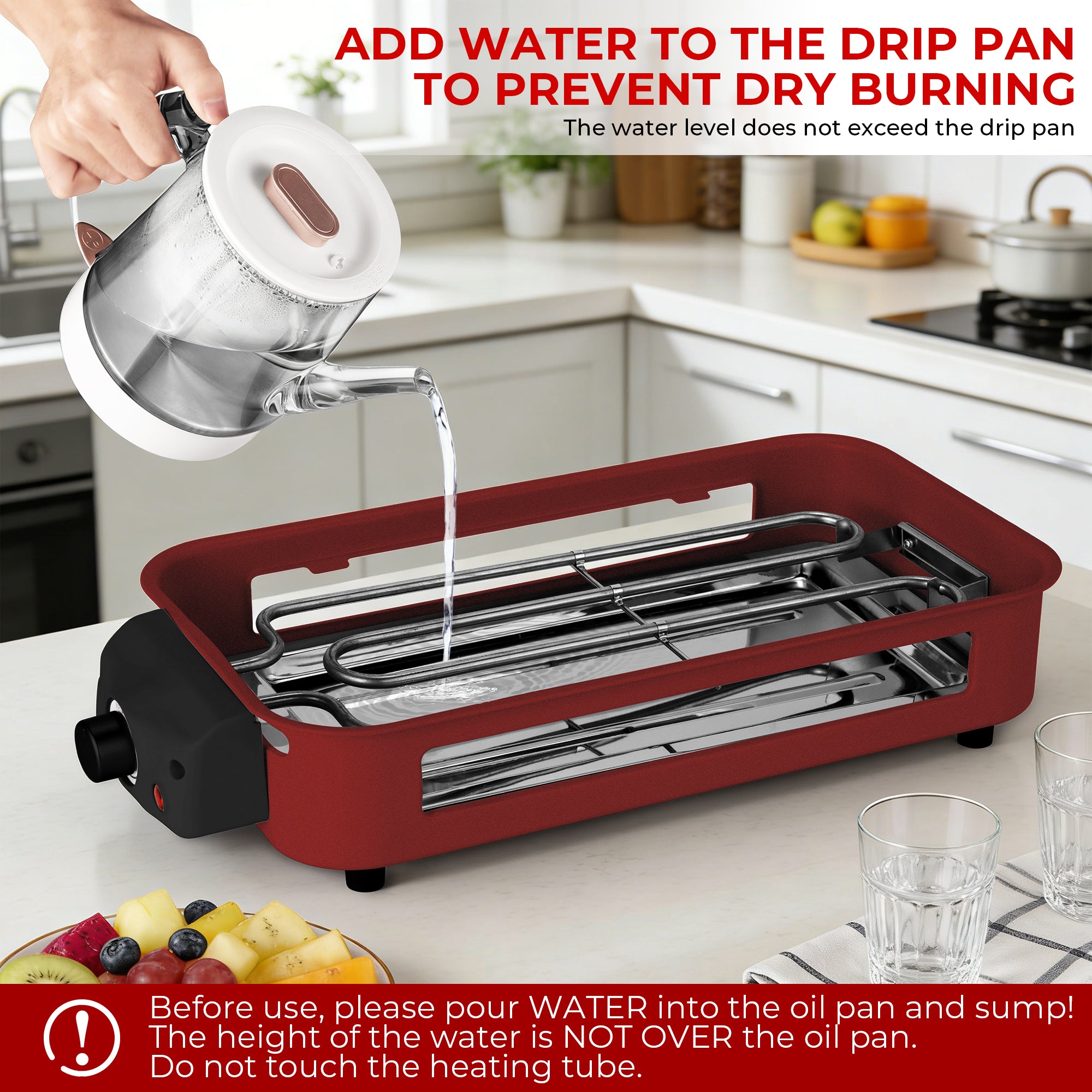 Indoor Electric Grill Smokeless Non-Stick Griddle with Raclette Pans DKS-320/ 321