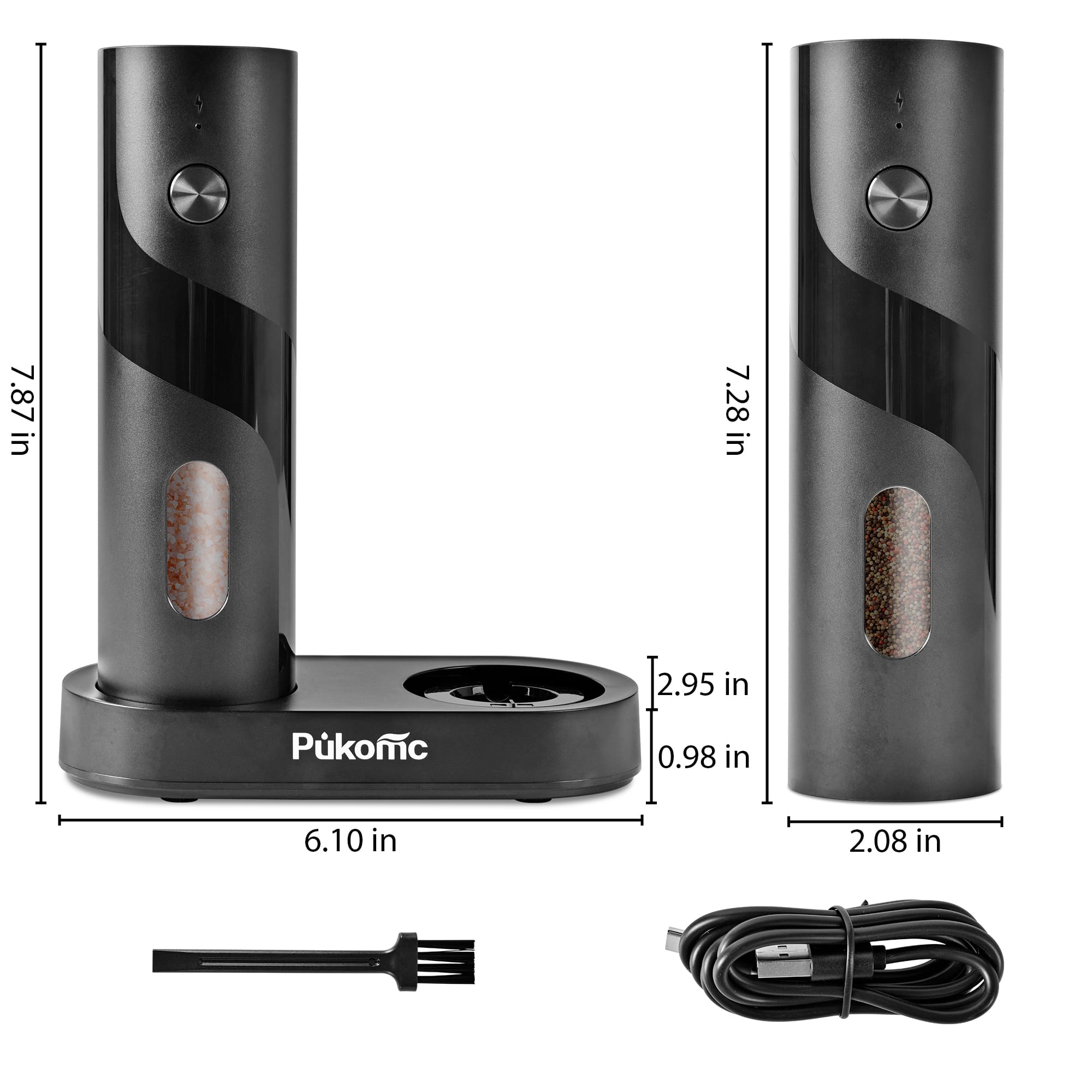 SUSTEAS Electric Salt and Pepper Grinder