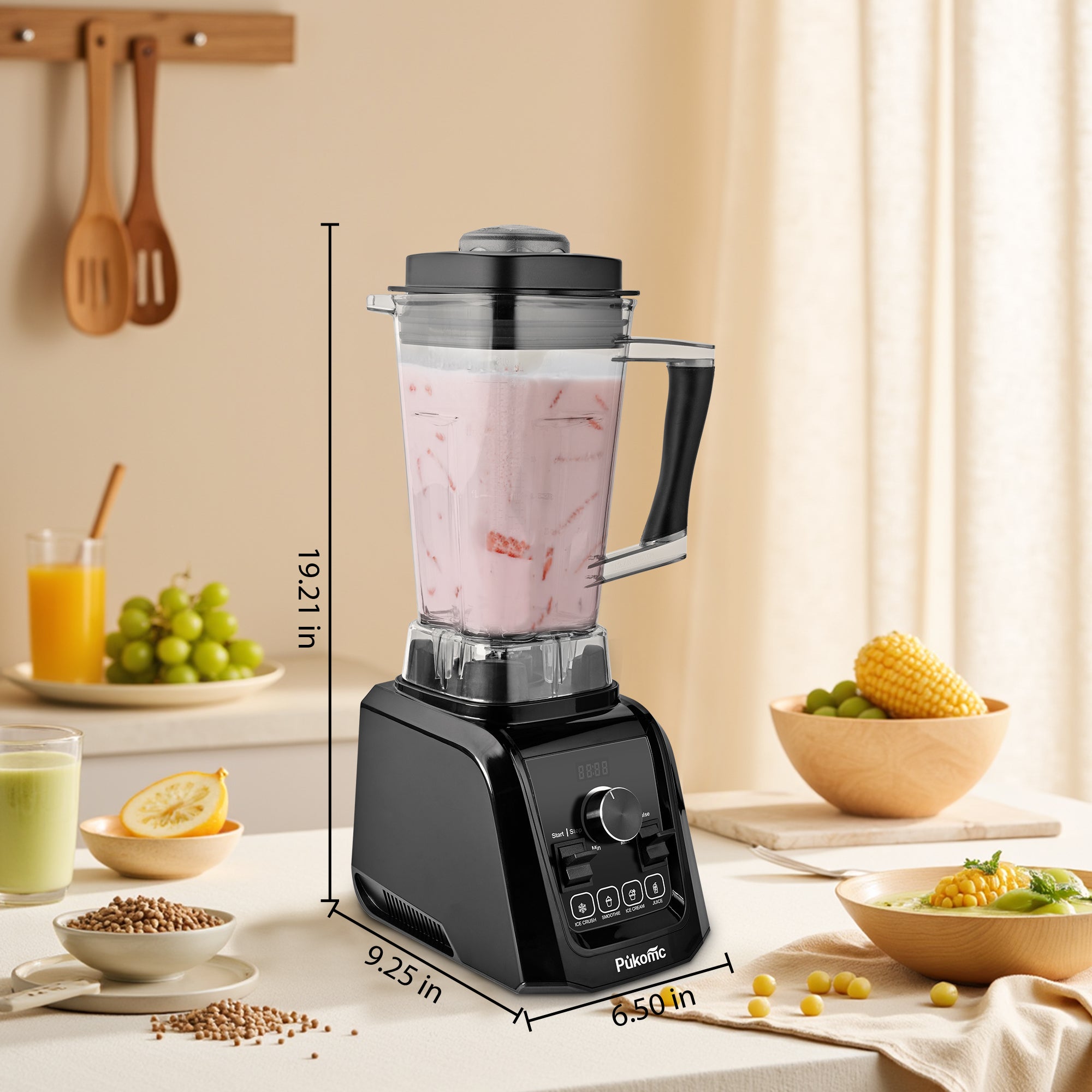 Kitchen Essentials: Electric Indoor Fryer & Blender for Home Use, Black Color