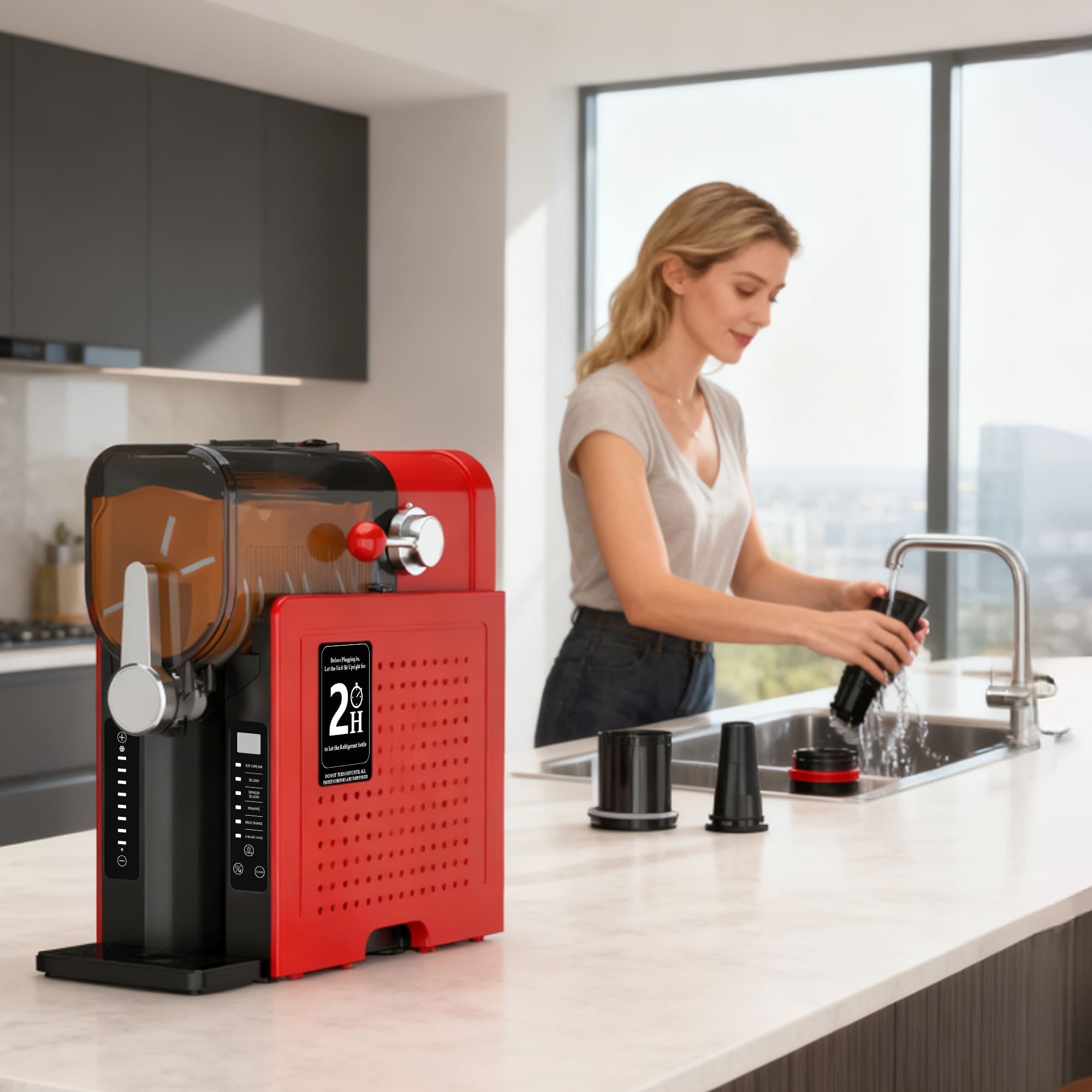 SUSTEAS Slushie Machine, Perfect for Frozen Drinks & Snow Melting, Ideal for Home