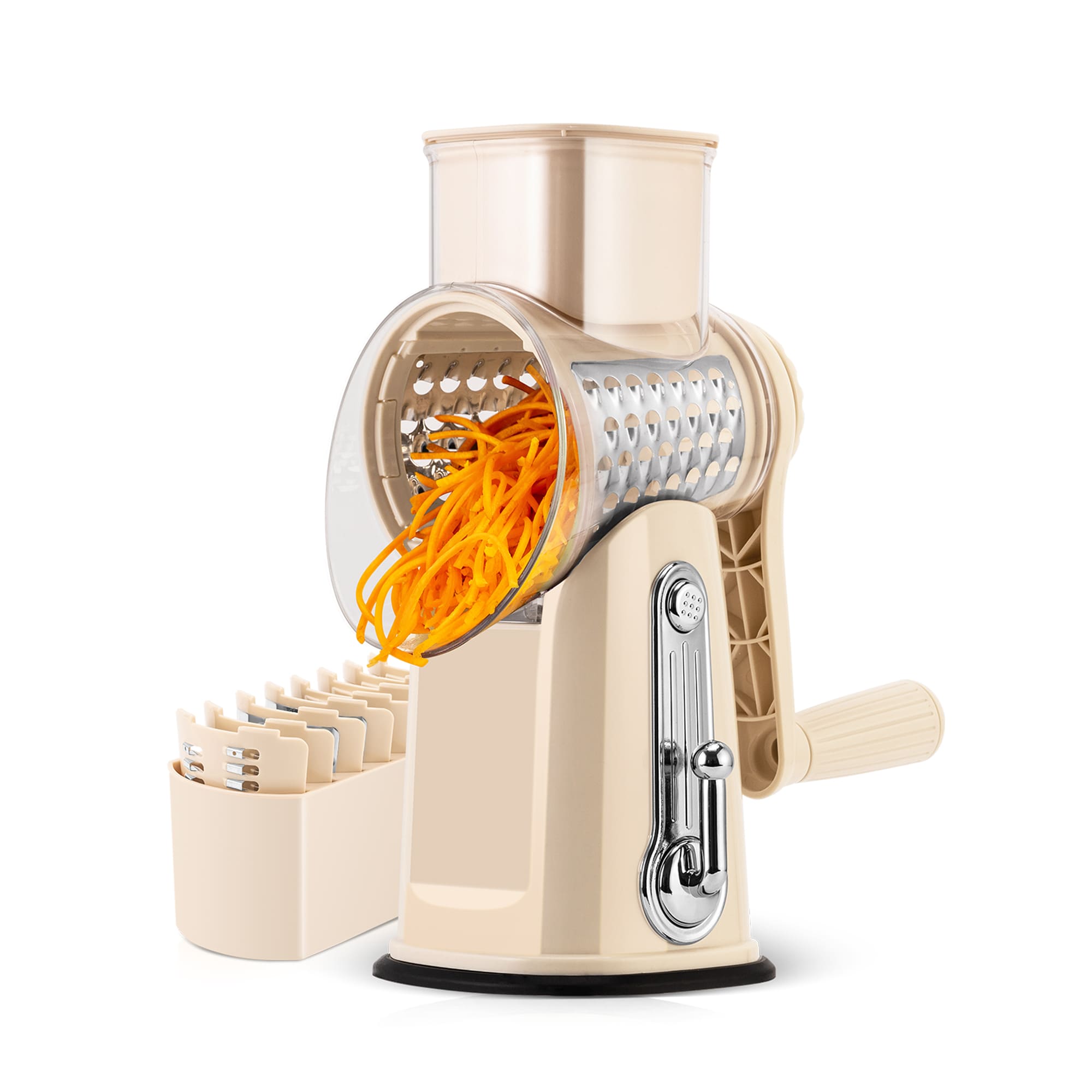 SUSTEAS Rotary Cheese Grater & Vegetable Slicer