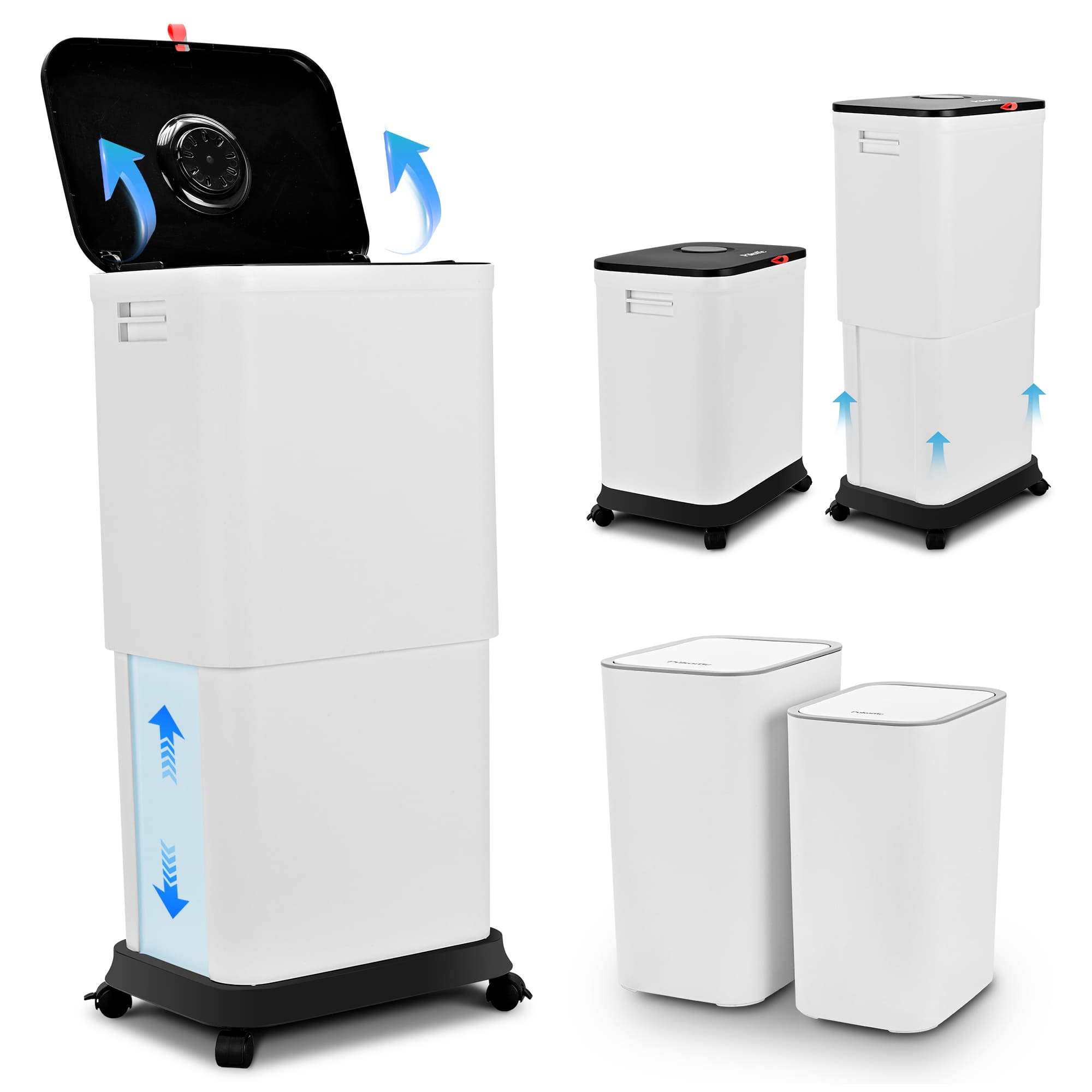 SUSTEAS Telescopic Kitchen Trash Can
