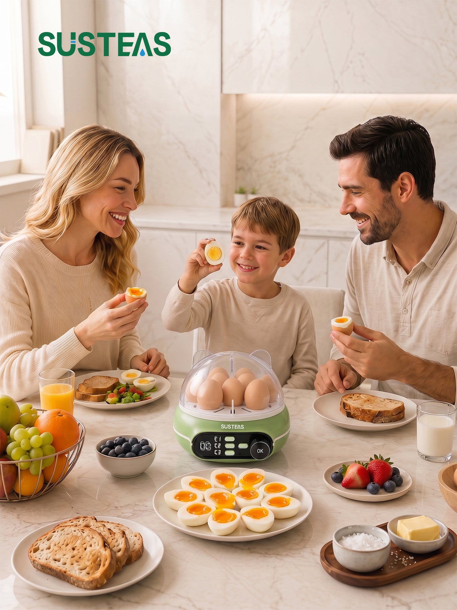 Rapid Egg Cooker 9 Eggs Capacity, Soft, Medium, Hard Boiled Egg Cooker ZD7000