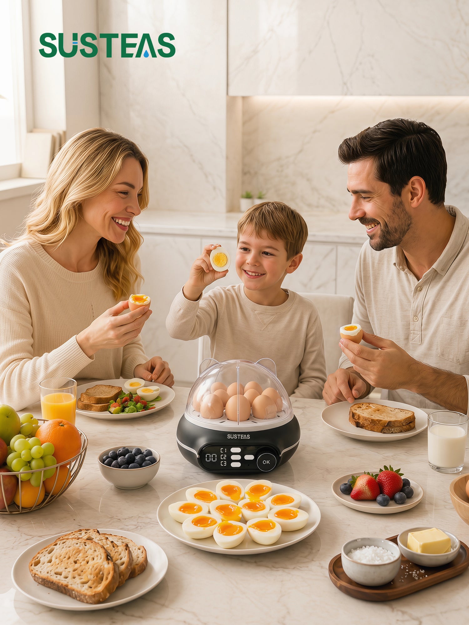 Rapid Egg Cooker 9 Eggs Capacity, Soft, Medium, Hard Boiled Egg Cooker ZD7000
