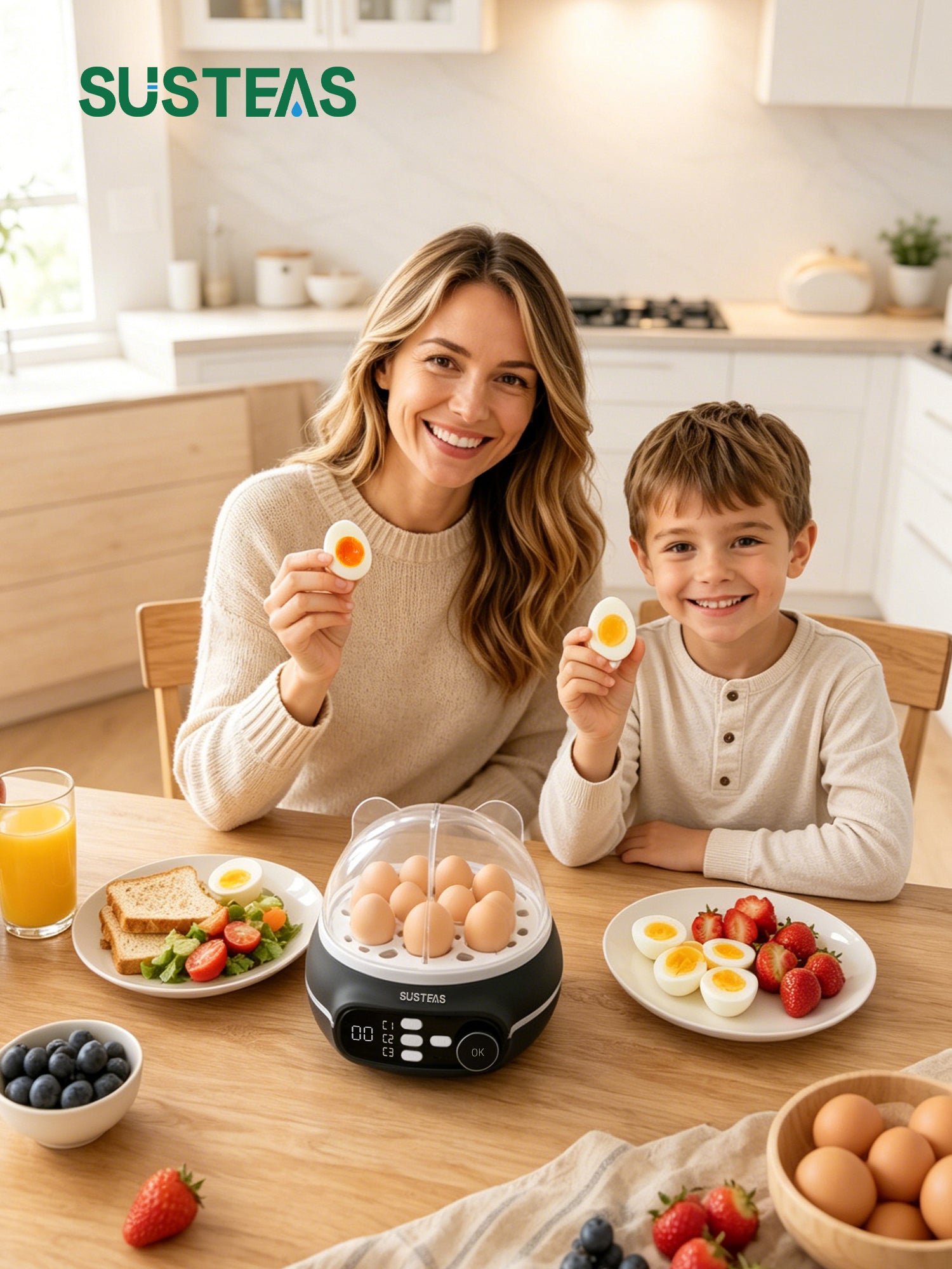 Rapid Egg Cooker 9 Eggs Capacity, Soft, Medium, Hard Boiled Egg Cooker ZD7000