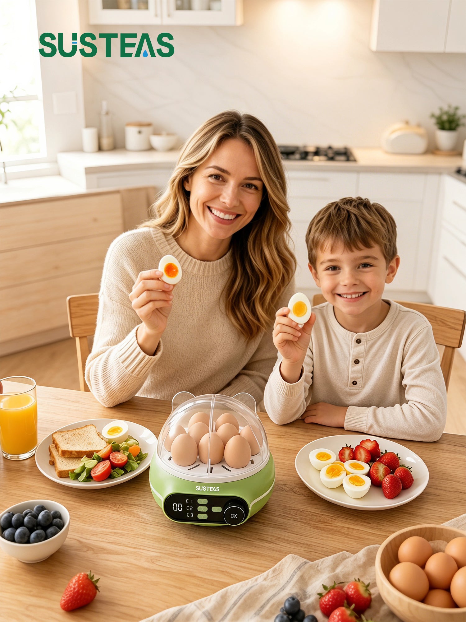 Rapid Egg Cooker 9 Eggs Capacity, Soft, Medium, Hard Boiled Egg Cooker ZD7000