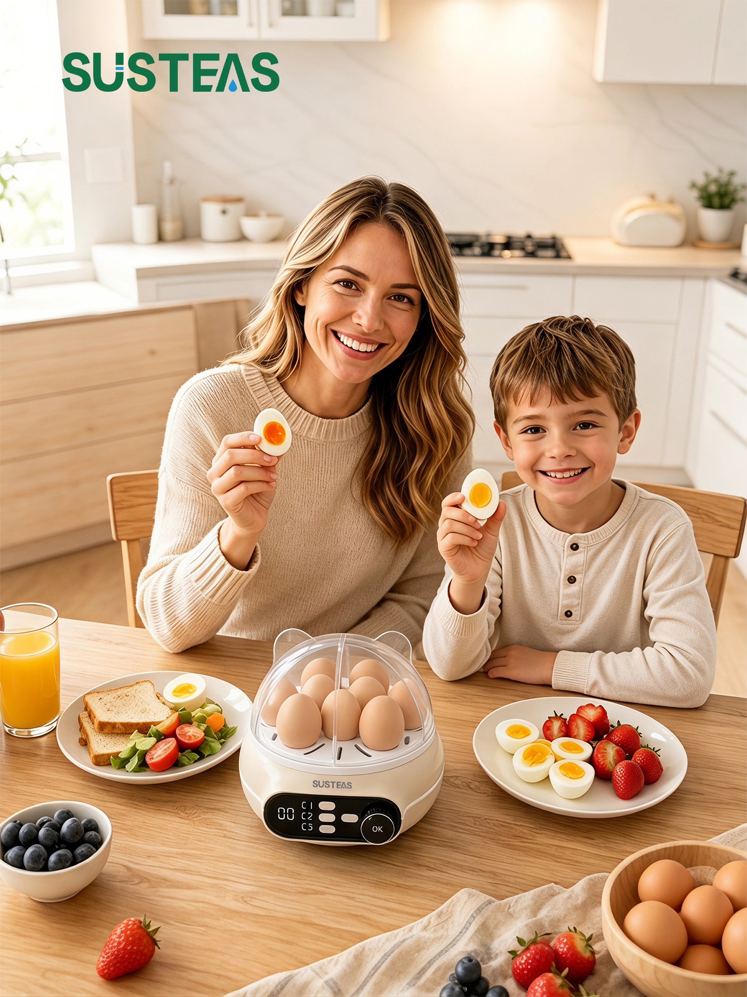 Rapid Egg Cooker 9 Eggs Capacity, Soft, Medium, Hard Boiled Egg Cooker ZD7000