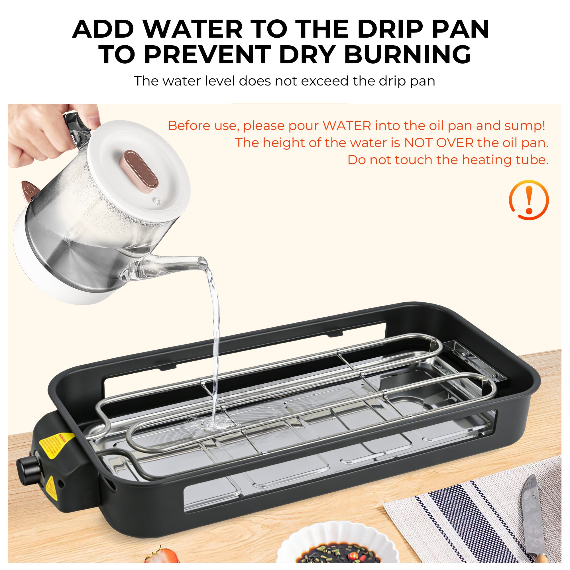 Indoor Electric Grill Smokeless Non-Stick Griddle with Raclette Pans DKS-320/ 321