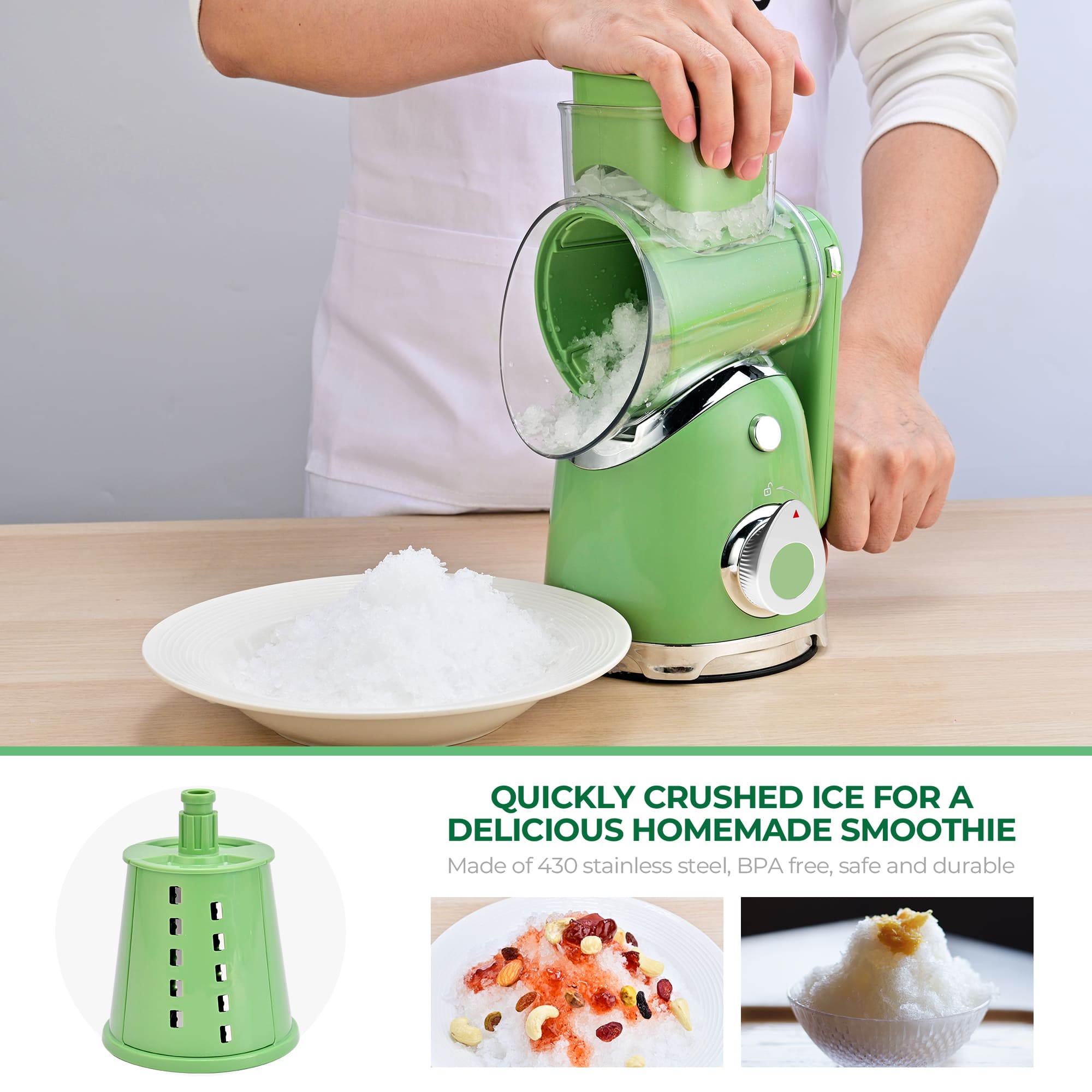 Kitchen Salad Series Essentials: Grater Machine and Salad Spinner for home