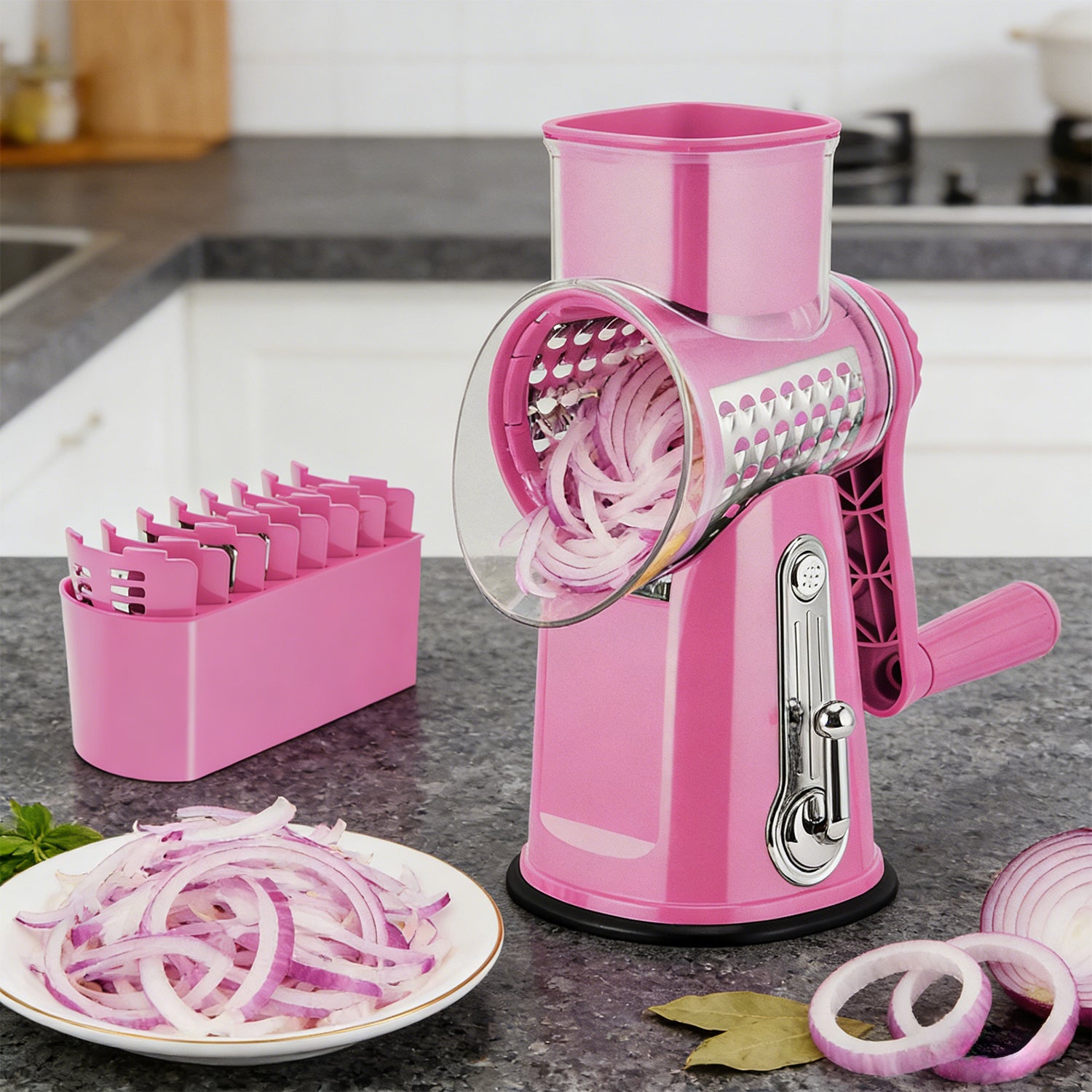 Rotary Cheese Grater & Vegetable Slicer for home use