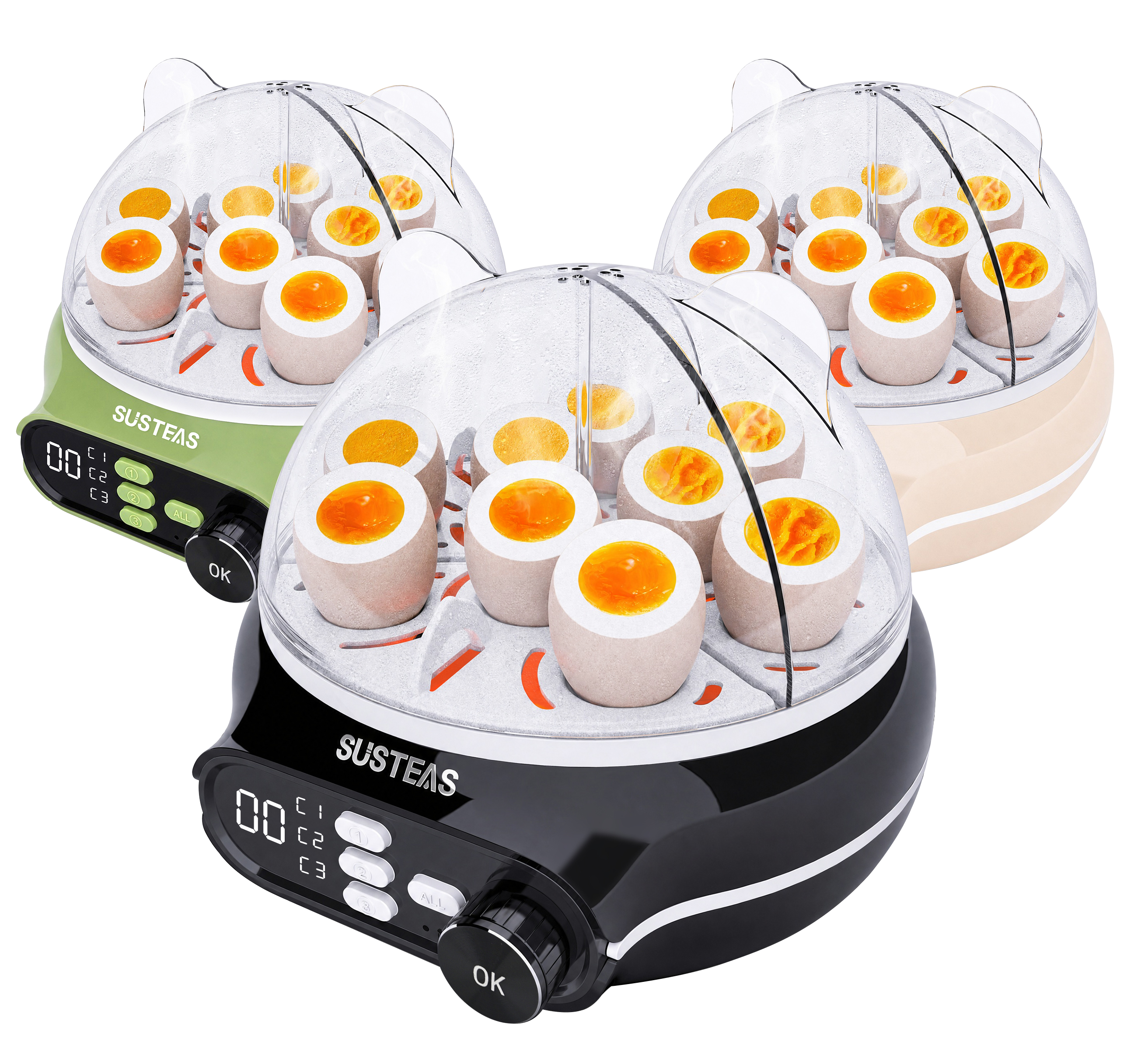 Rapid Egg Cooker 9 Eggs Capacity, Soft, Medium, Hard Boiled Egg Cooker ZD7000