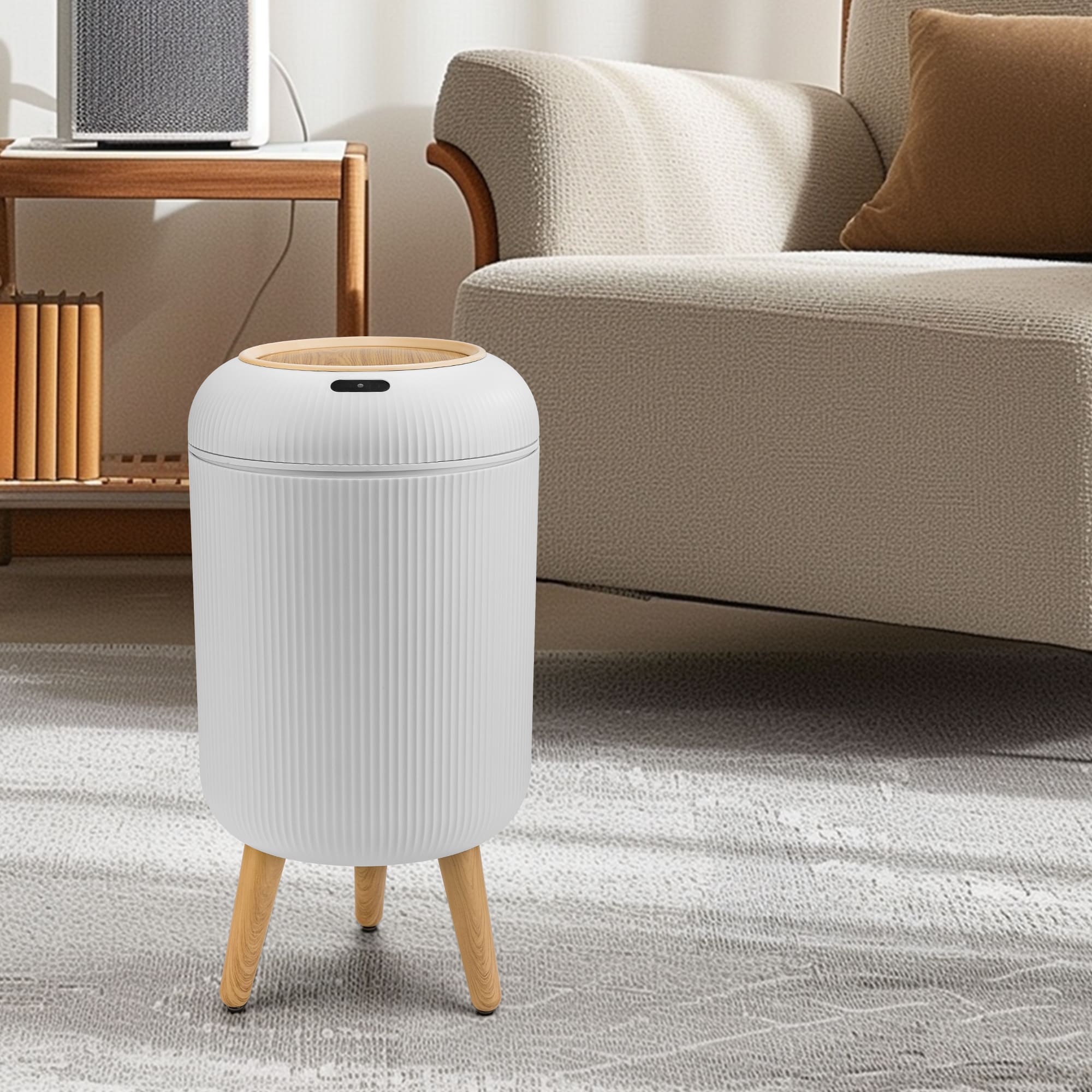 SUSTEAS Smart Sensor Trash Can for Small Kitchen and Bathroom, 10 Liters Capacity