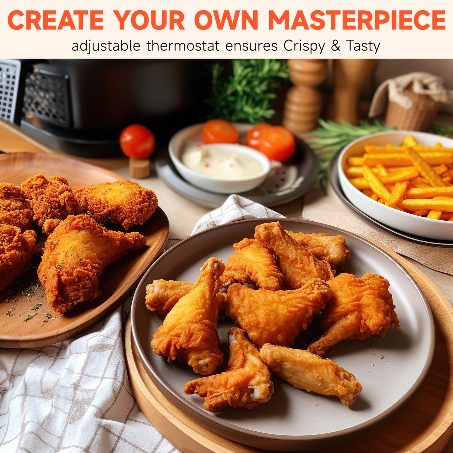 SUSTEAS Deep Fryer with Basket Mother's Day, 1500W Electric Deep Fryers for Home Use with Temperature Control, Removable Lid and 2.5L Non-Stick Inner Pot Easy to Clean