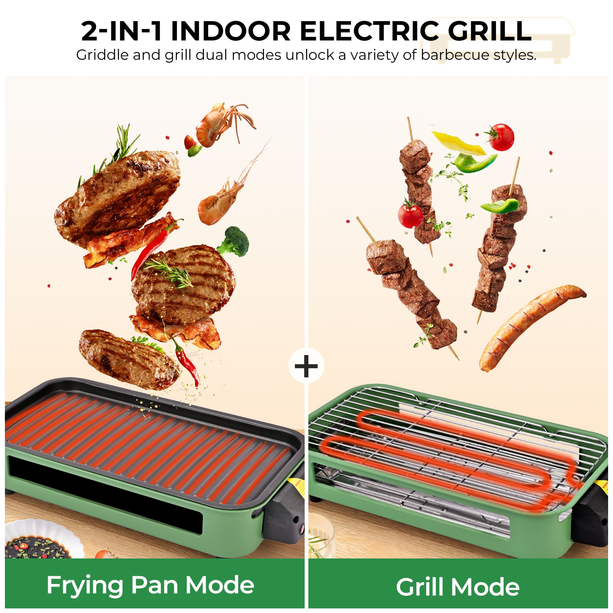 Kitchen essentials: Cheese Grater & Electric Grill, Green Color