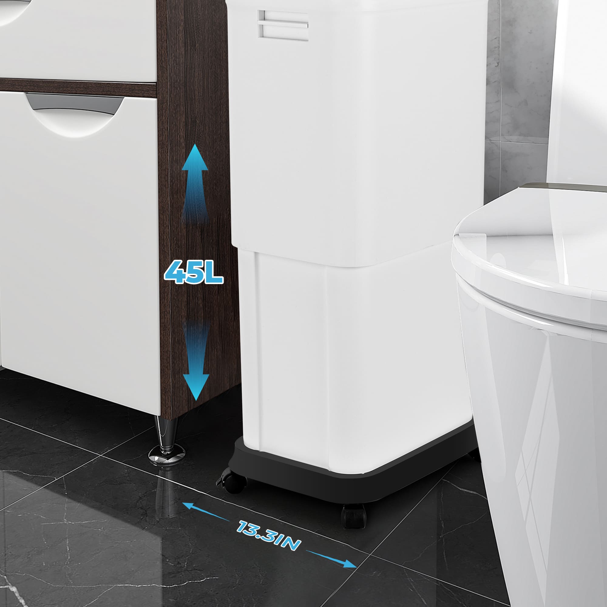 SUSTEAS Telescopic Kitchen Trash Can