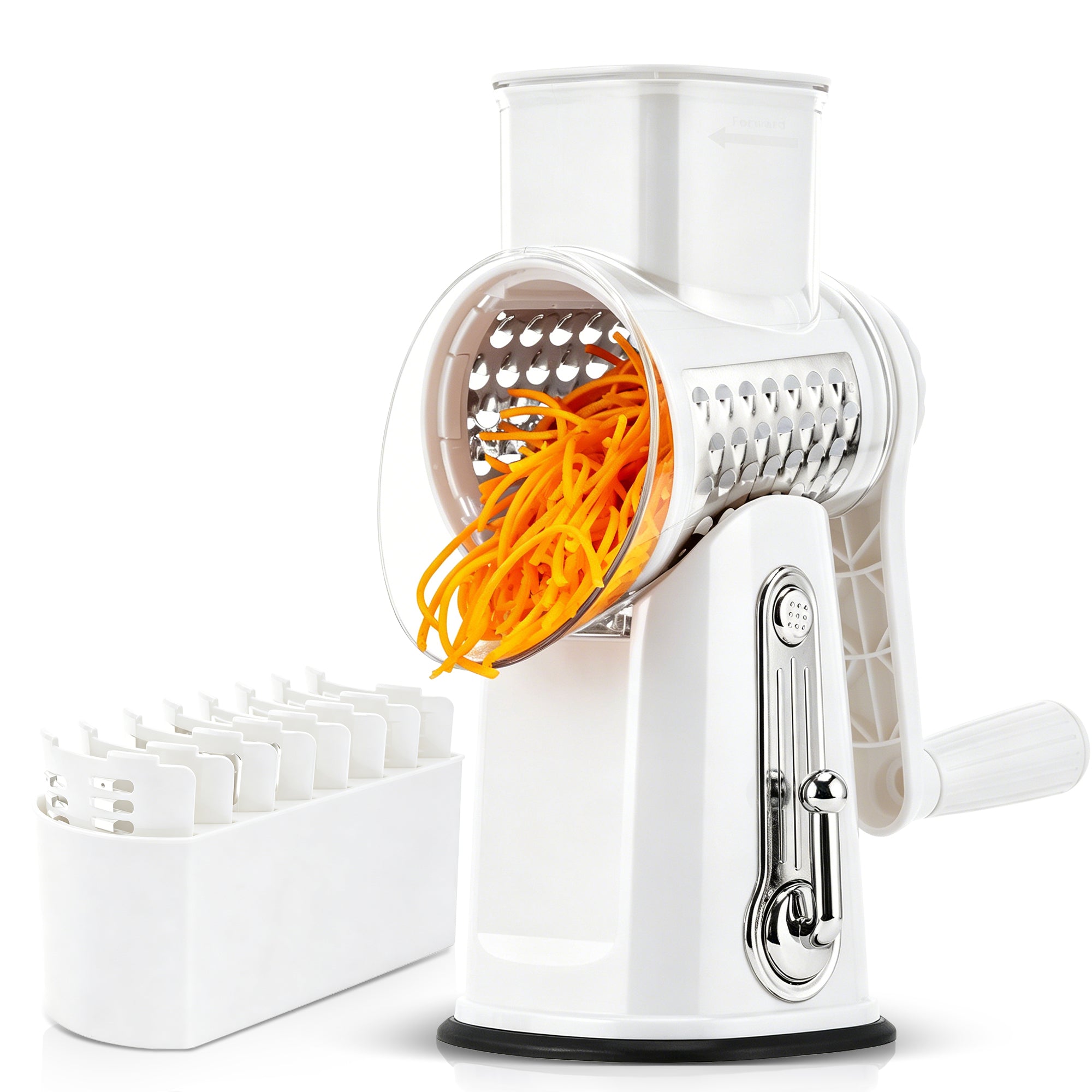 Rotary Cheese Grater 5 Blades Hand Crank Vegetable Slicer LS-1070