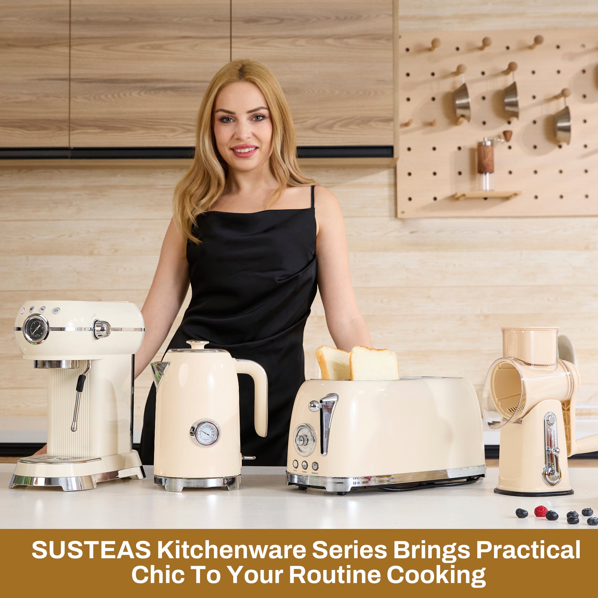 SUSTEAS Electric Kettle & Toaster