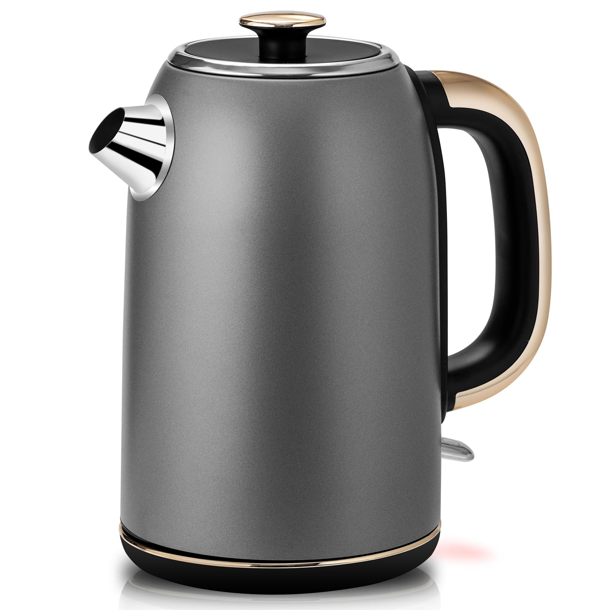 Retro Electric Kettle Stainless Steel 1.8L Tea Kettle, Hot Water