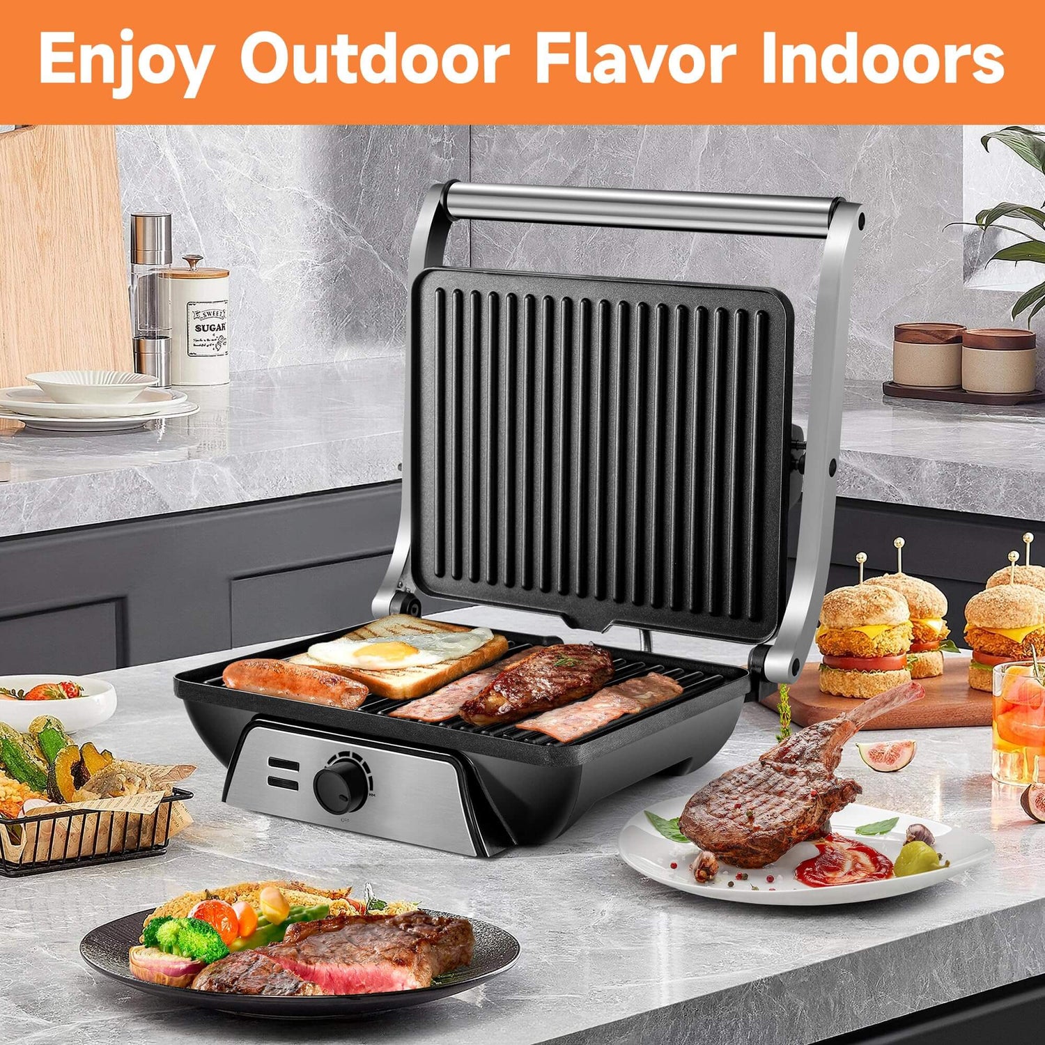 3-in-1 Electric Indoor Grill
