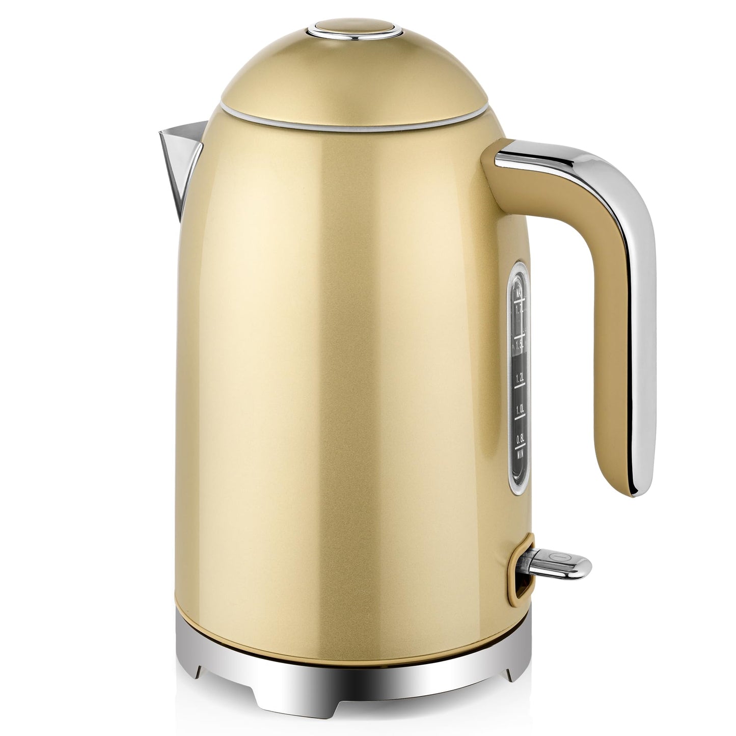 SUSTEAS 57OZ /1500W Fast Heating Stainless Steel Electric Hot Water Tea Kettle (Champagne)