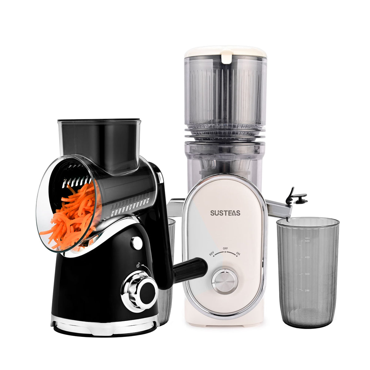 Cold Press Juicer MP802K and Cheese Grater Kitchen Bundle for Home MP802K+A911 - SUSTEAS