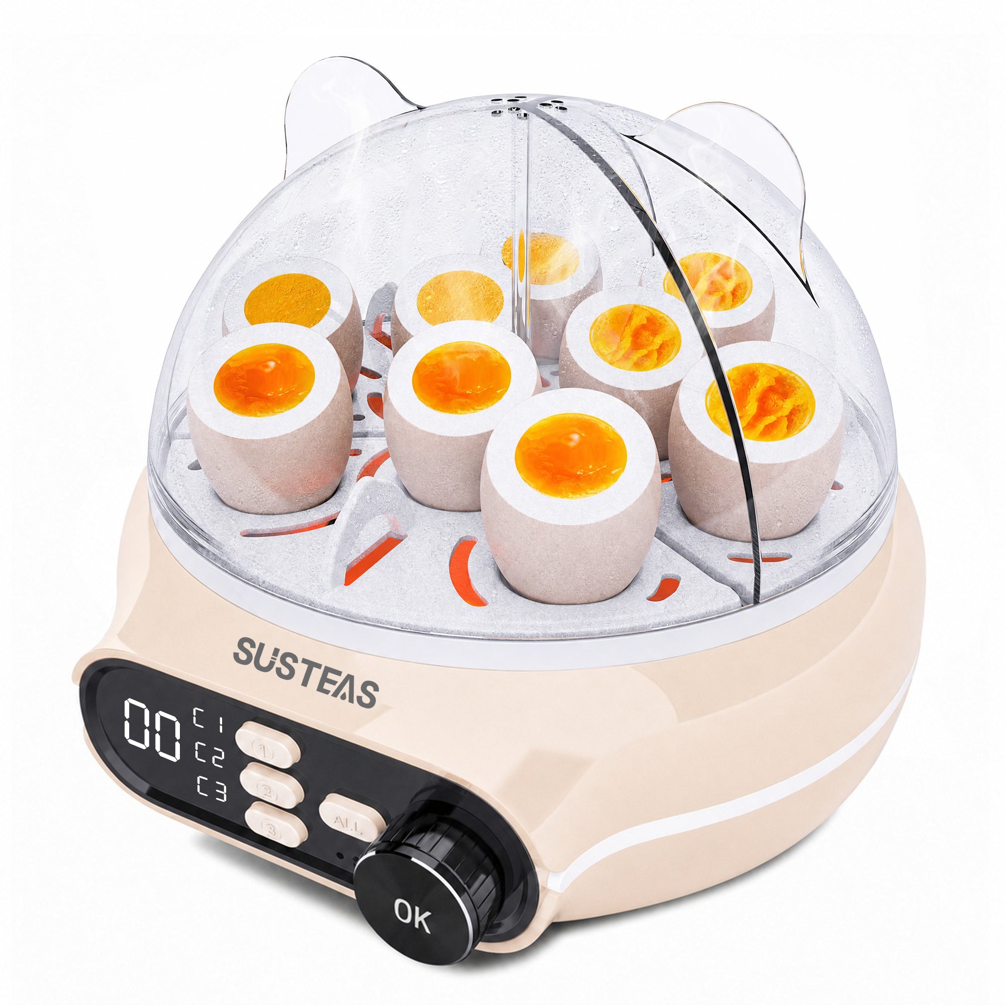 Rapid Egg Cooker 9 Eggs Capacity, Soft, Medium, Hard Boiled Egg Cooker
