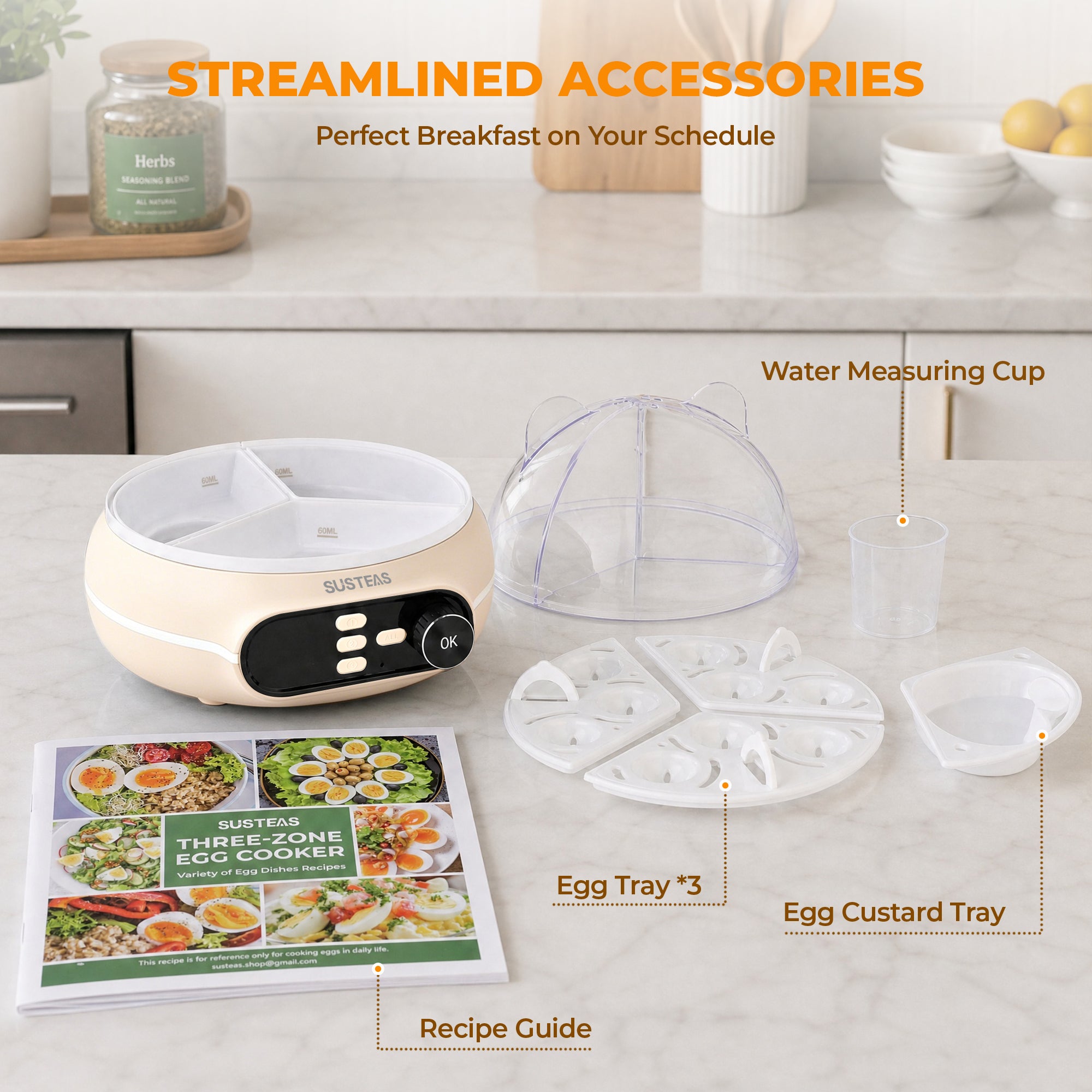Rapid Egg Cooker 9 Eggs Capacity, Soft, Medium, Hard Boiled Egg Cooker