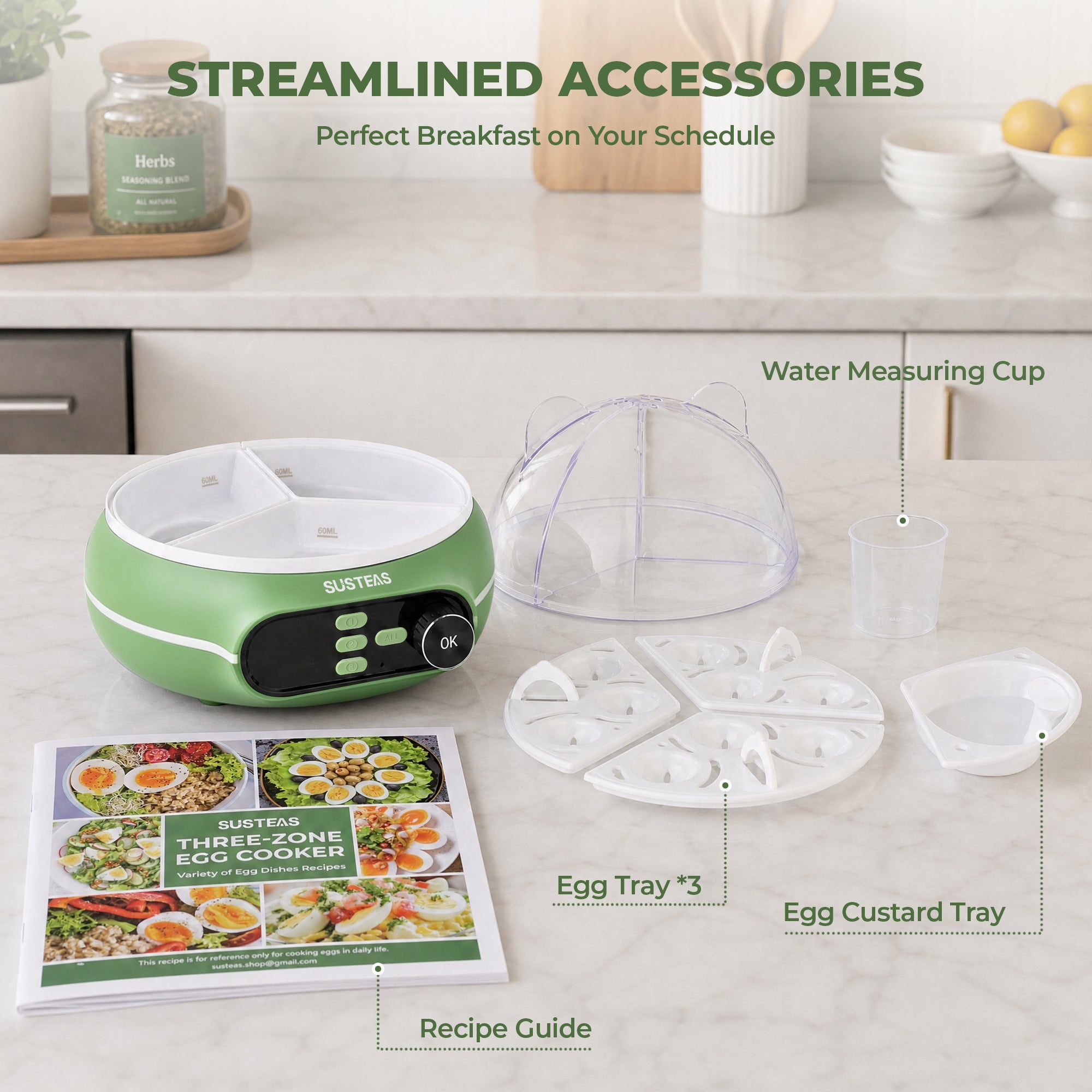 Rapid Egg Cooker 9 Eggs Capacity, Soft, Medium, Hard Boiled Egg Cooker