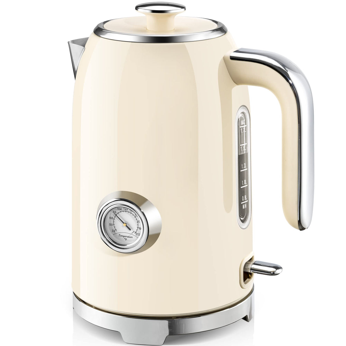 Electric Kettle Fast Boiling 1.7L Stainless Steel Auto Shut Off for Home KE1309BT - SUSTEAS