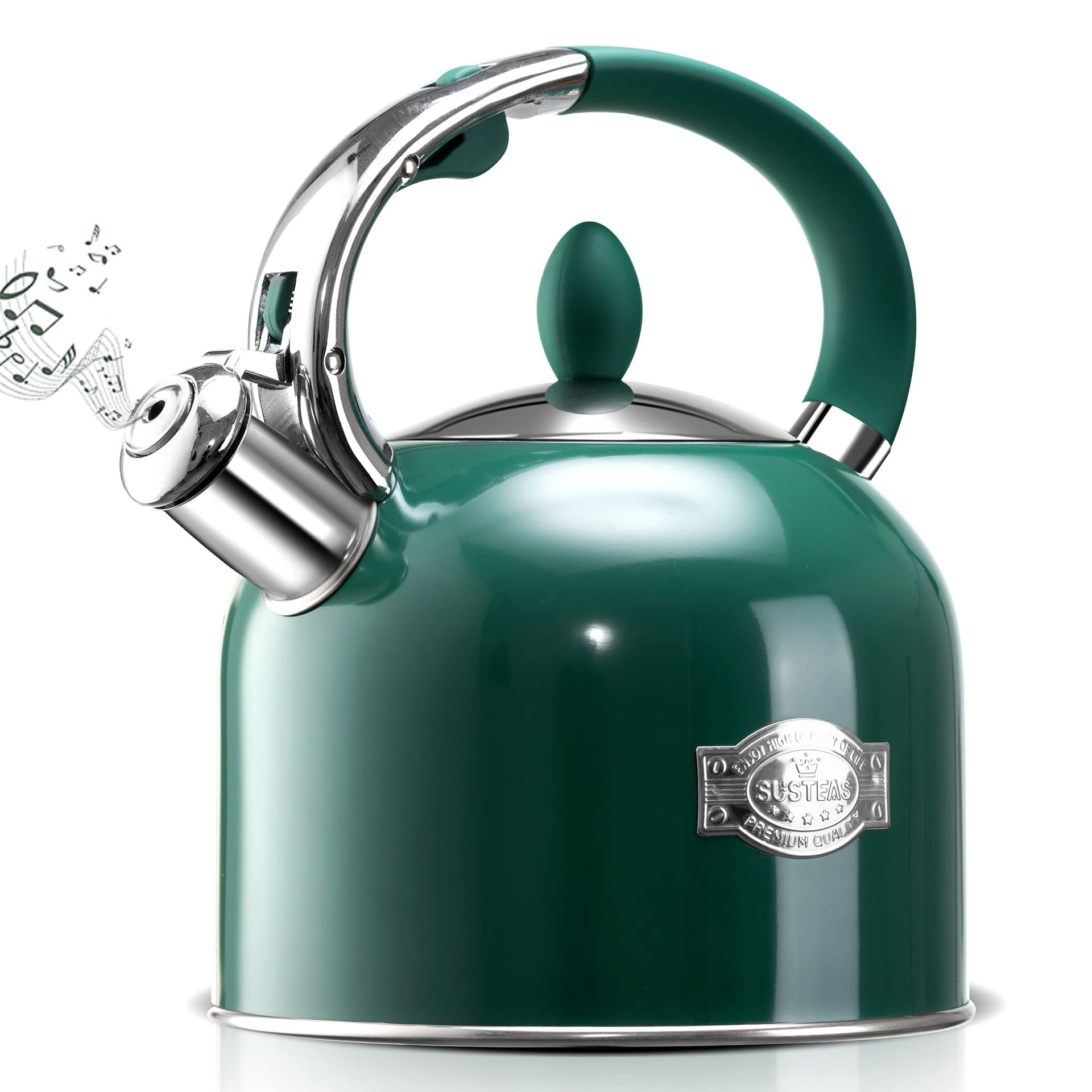 Susteas Rapid Heating Stainless Steel Electric Tea Kettle (Green