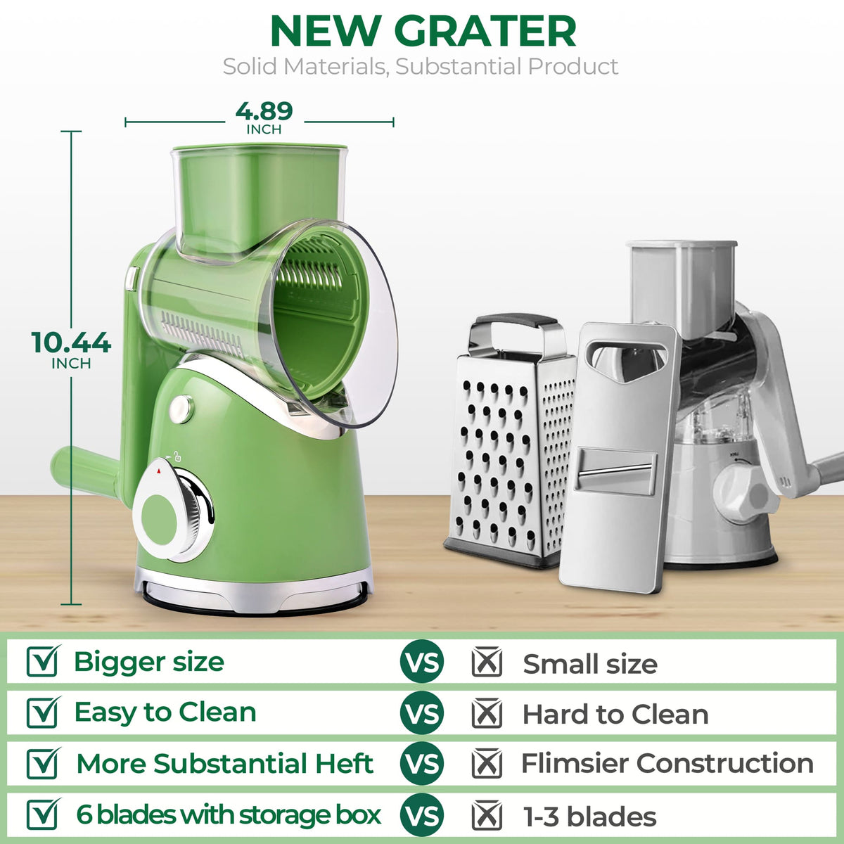 Kitchen Salad Series  Essentials Bundle: Grater Machine A911 and Salad Spinner for home - SUSTEAS