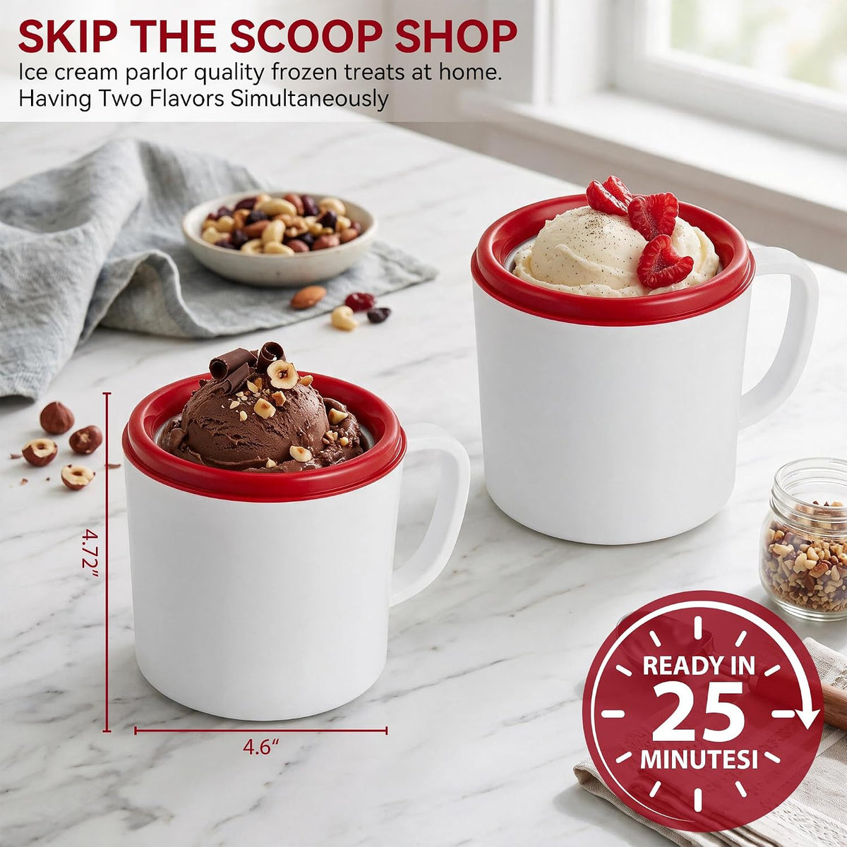 Swirl Ice Cream Maker Automatic with Timer for Home SU-591