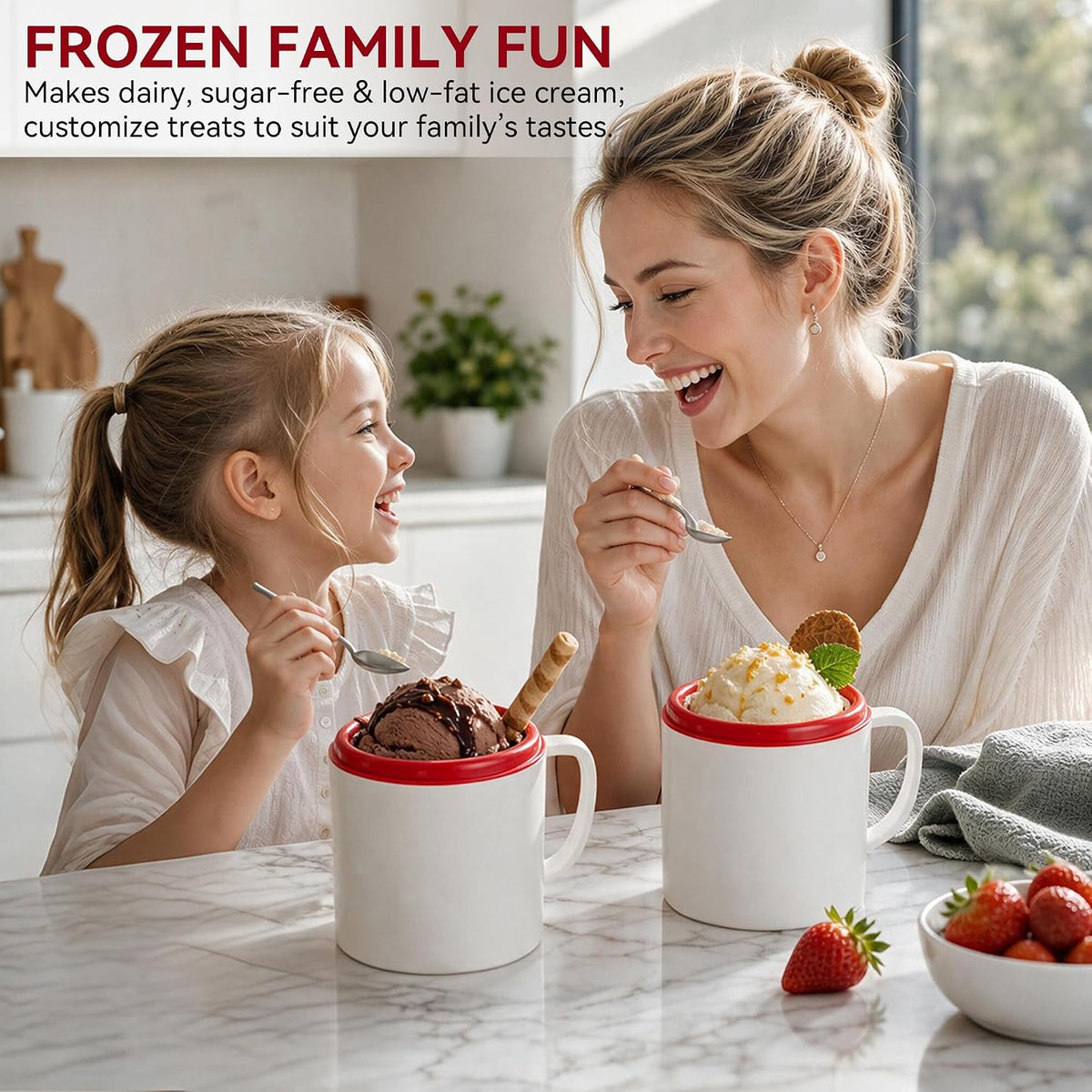 Swirl Ice Cream Maker Automatic with Timer for Home SU-591