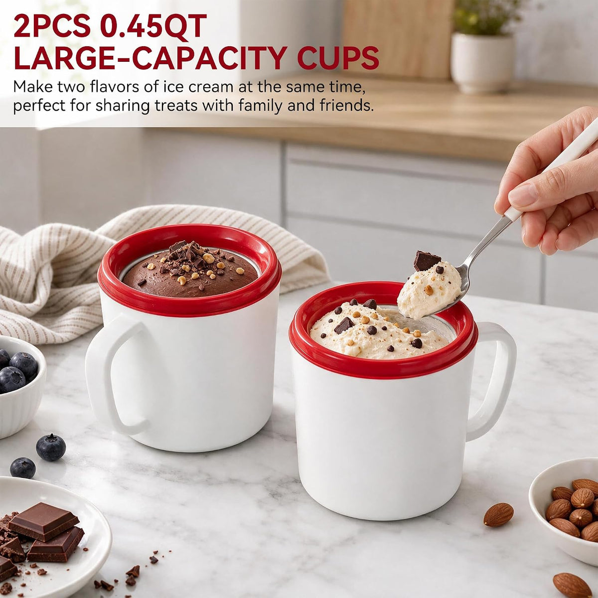 Swirl Ice Cream Maker Automatic with Timer for Home SU-591